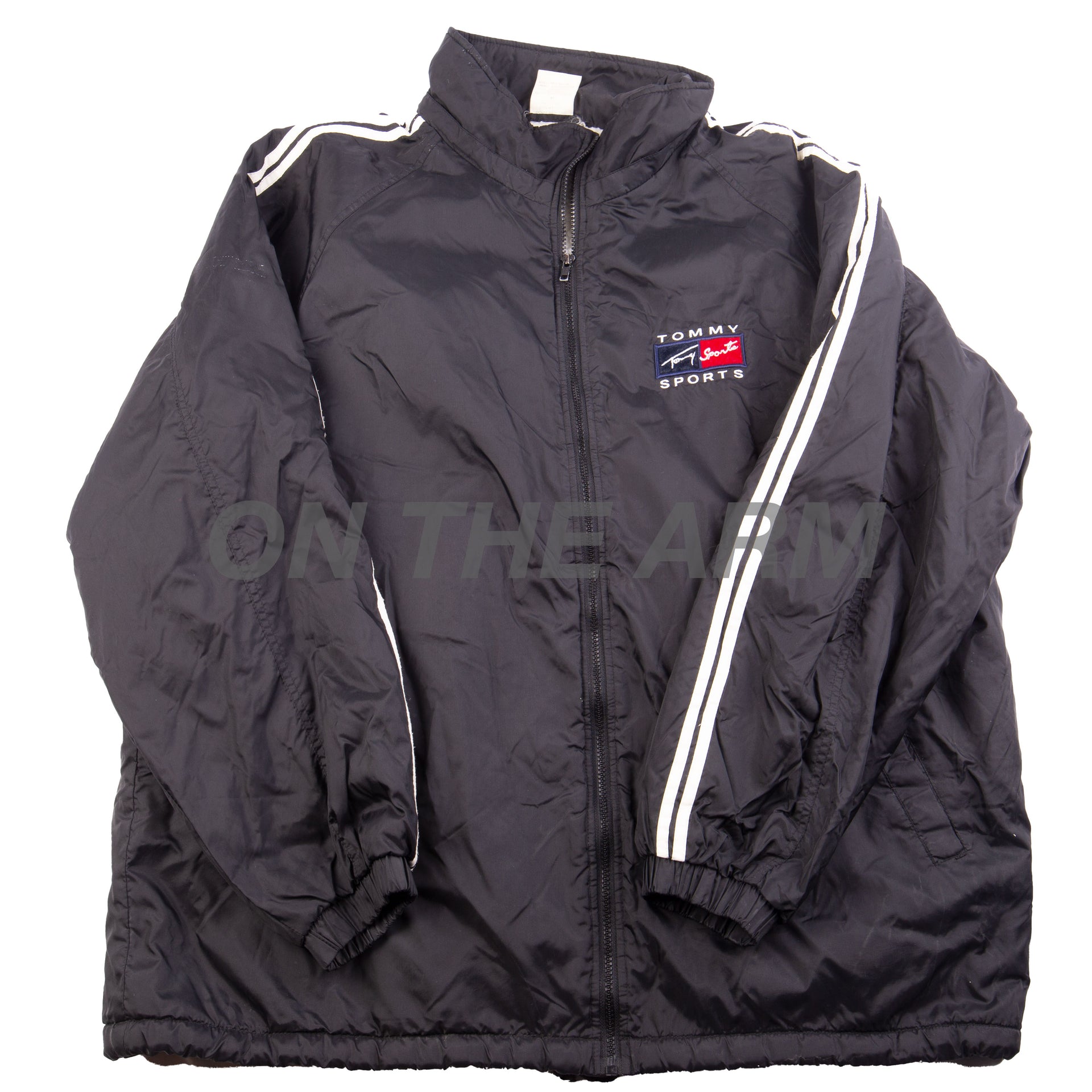Vintage Black Tommy Sports Zip Jacket