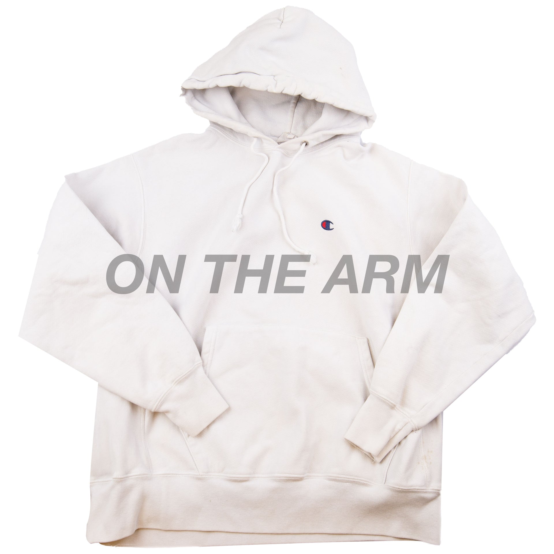 Vintage White Champion Hoodie