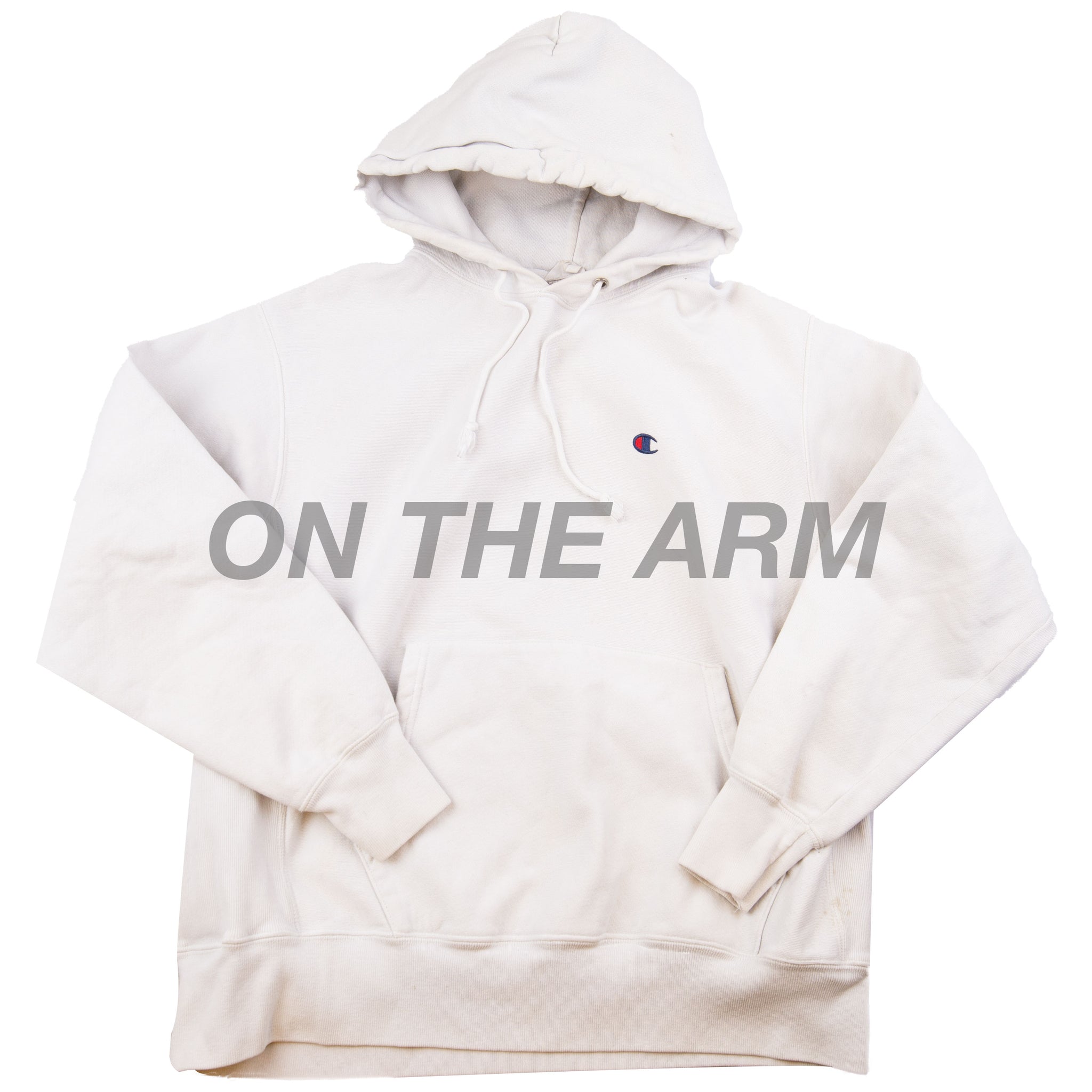 Vintage White Champion Hoodie