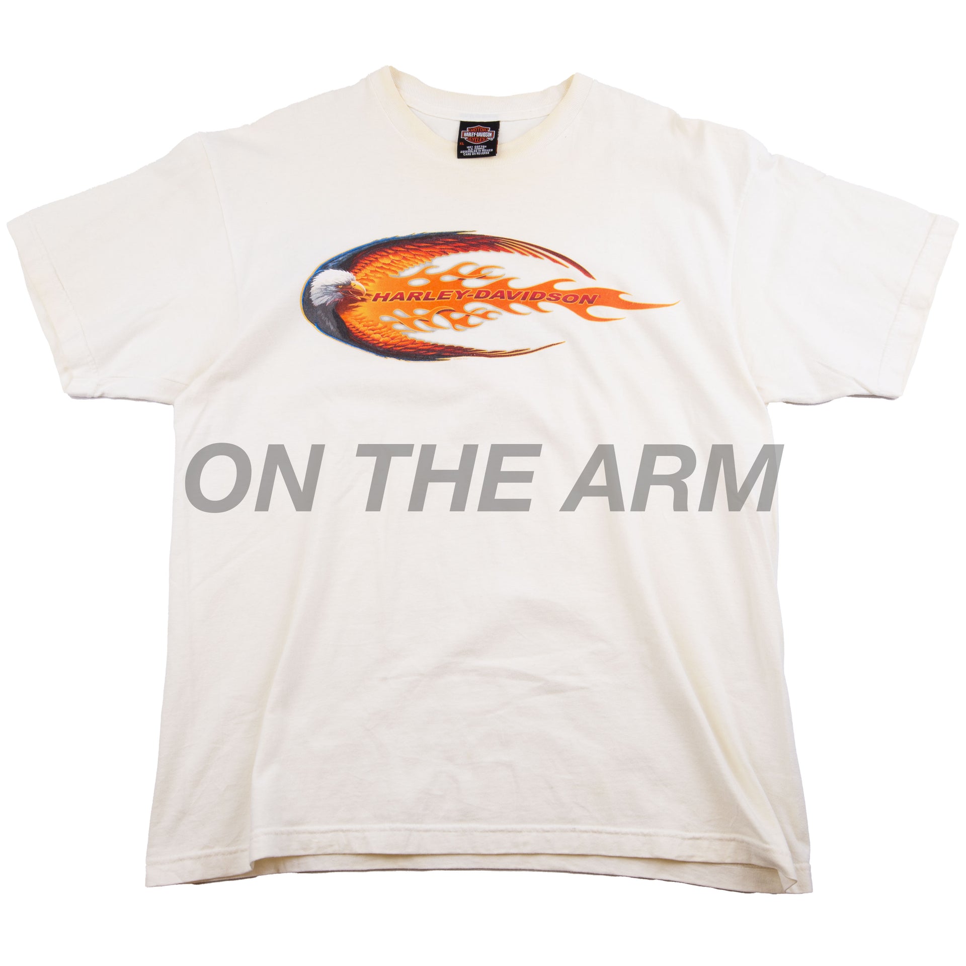 Vintage White Harley Davidson Eagle Flame Tee (2000's)