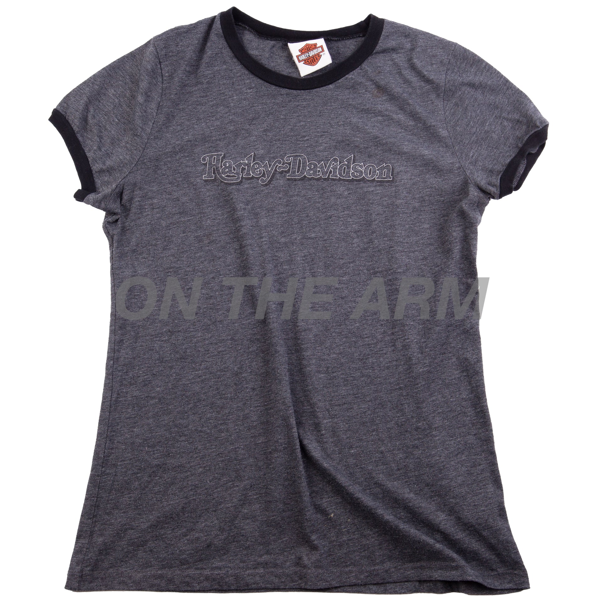 Vintage Grey Harley Davidson Ringer Tee