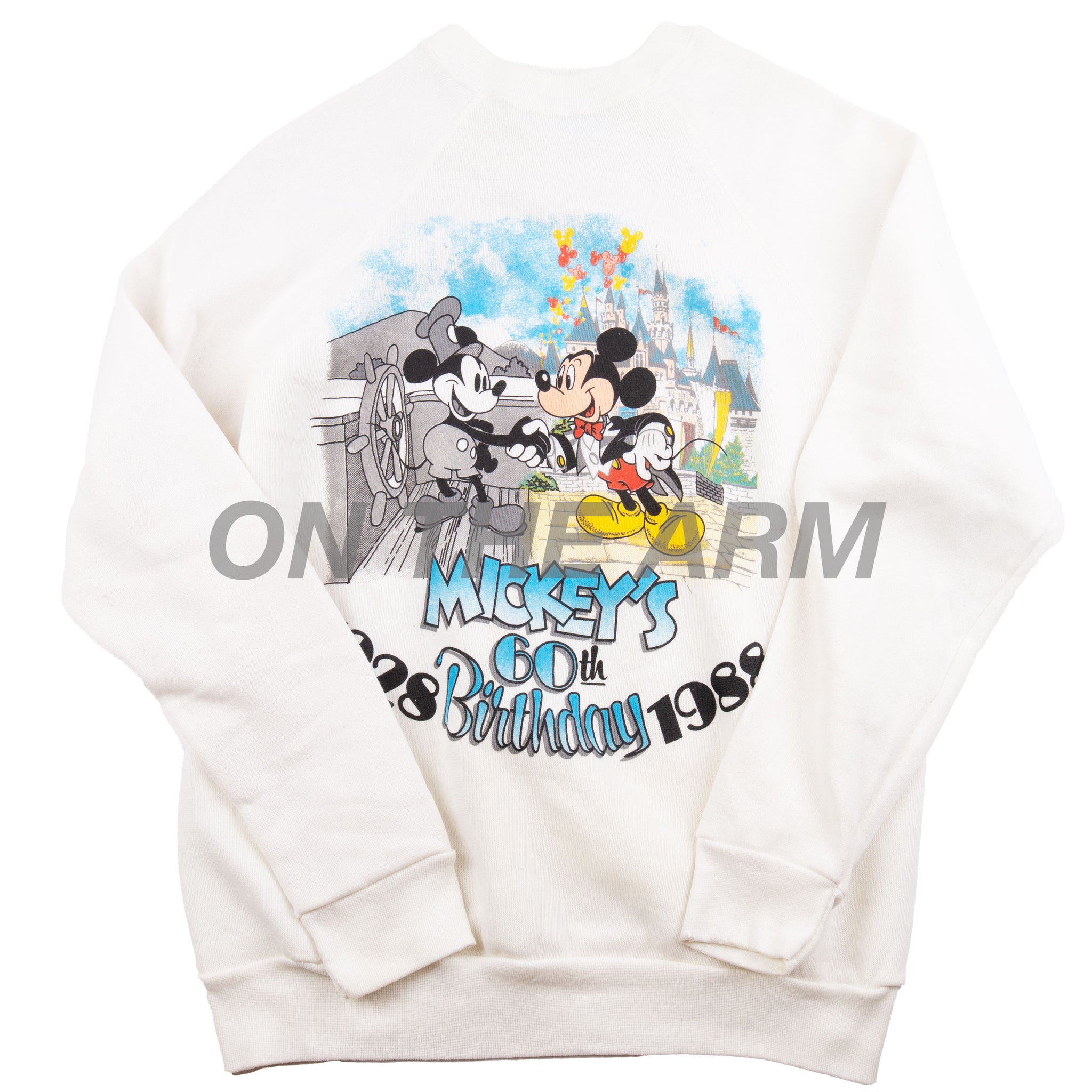 Vintage White Mickey 60th Anniversary Crew (1988)