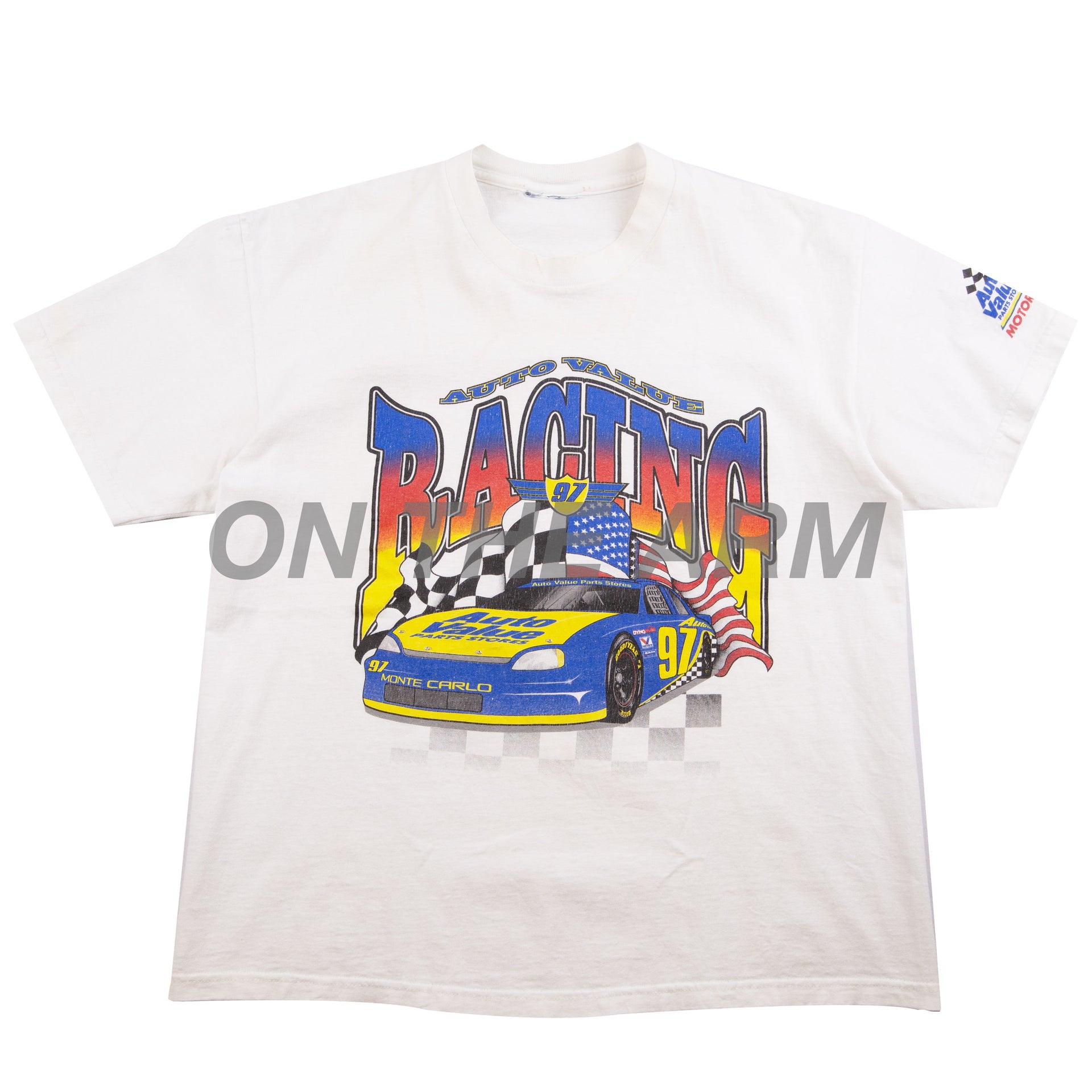 Vintage White Auto Value Racing Tee (2000's)