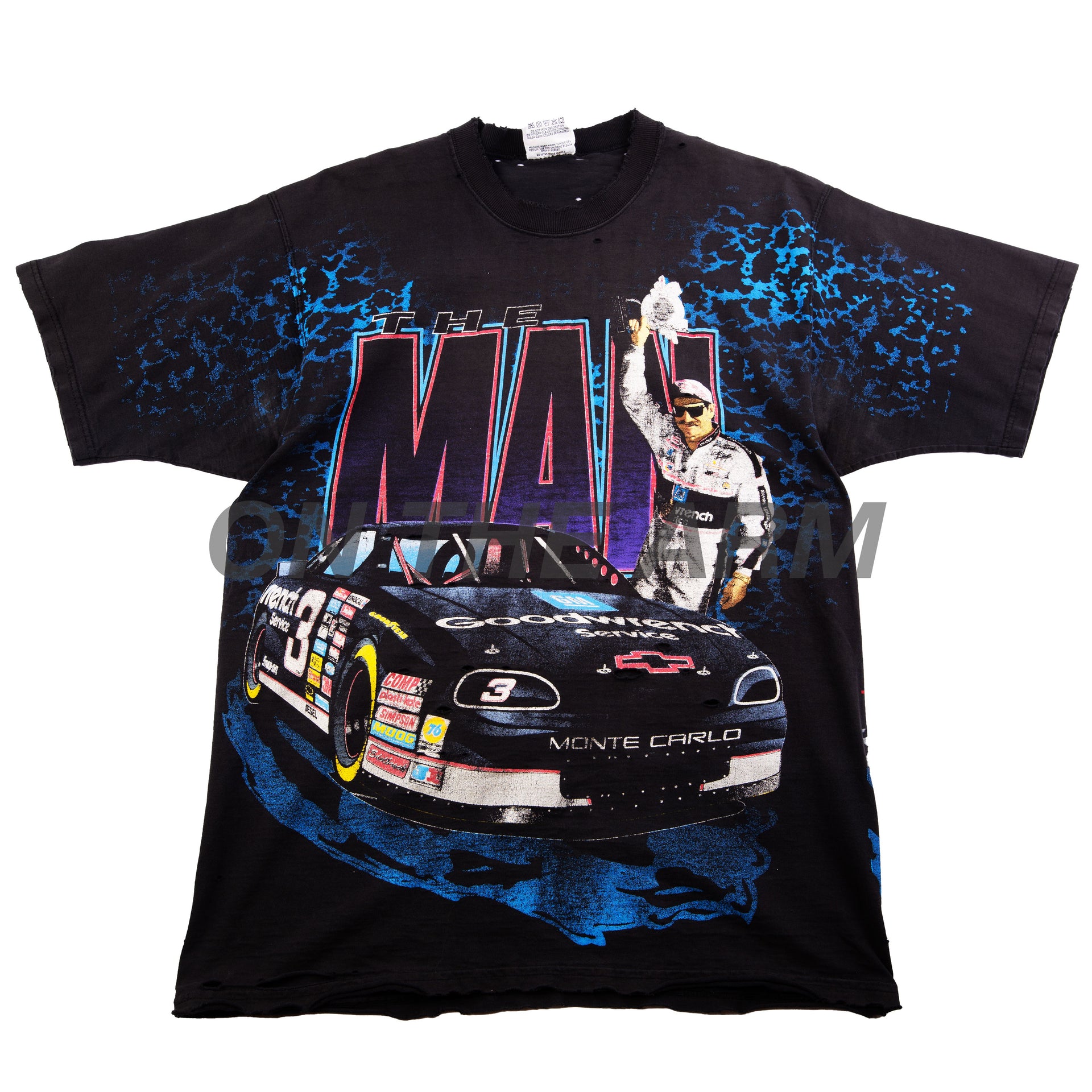 Vintage Black All Over Print Dale Earnhardt The Man Tee (1990's)