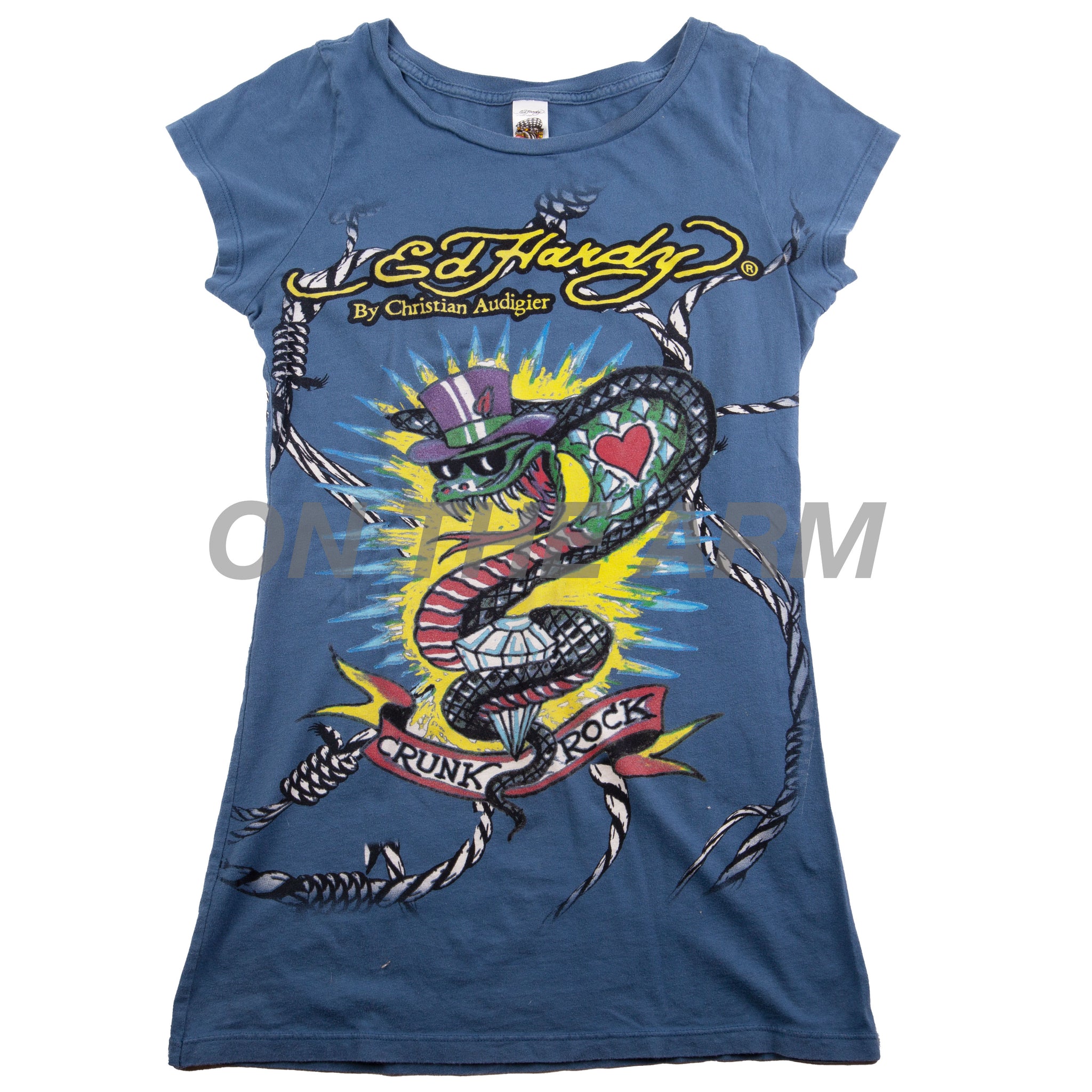 Vintage Blue Ed Hardy Shirt
