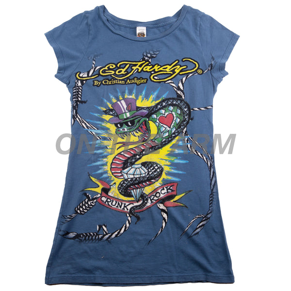 Vintage Blue Ed Hardy Shirt