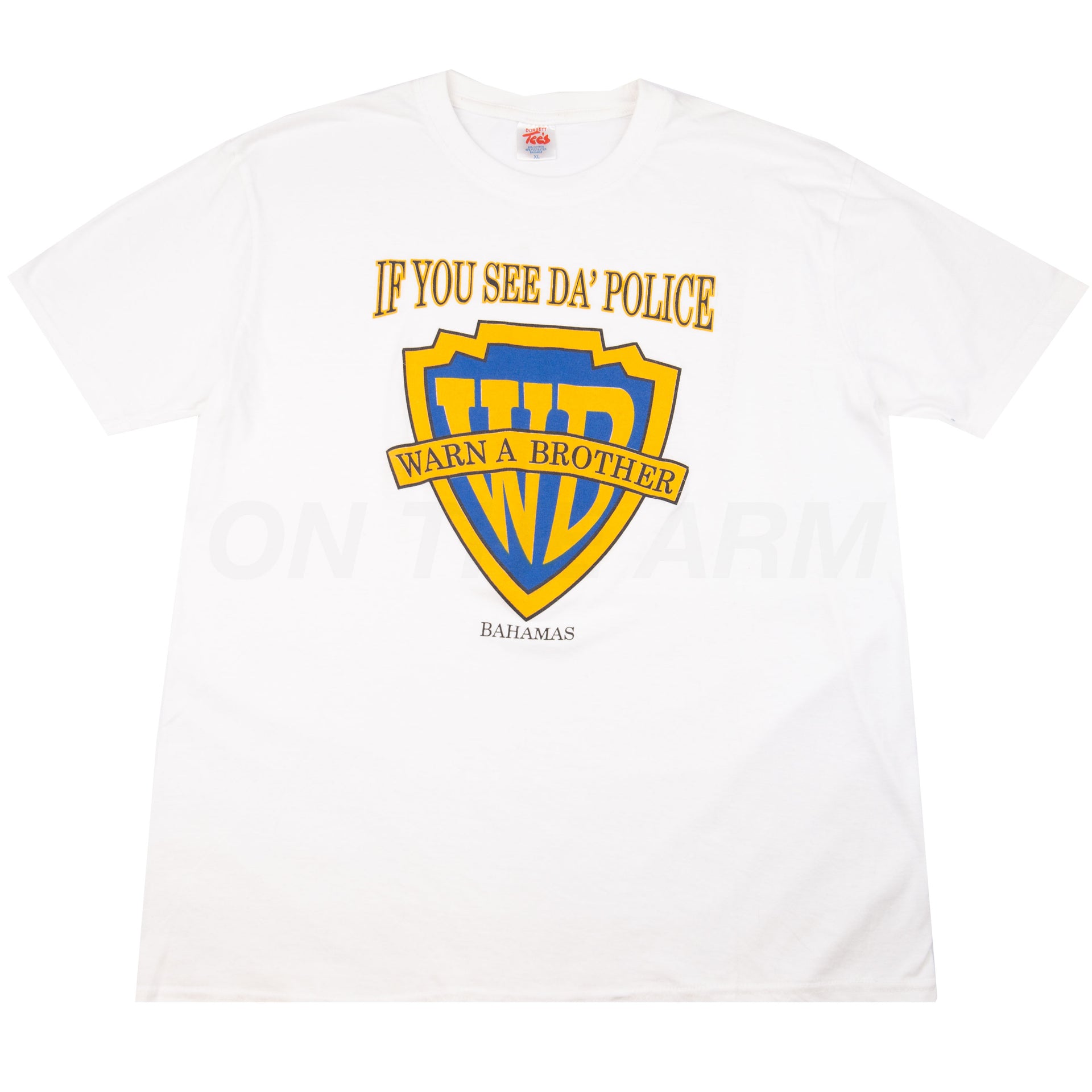 Vintage White Warn A Brother Tee (2000's)