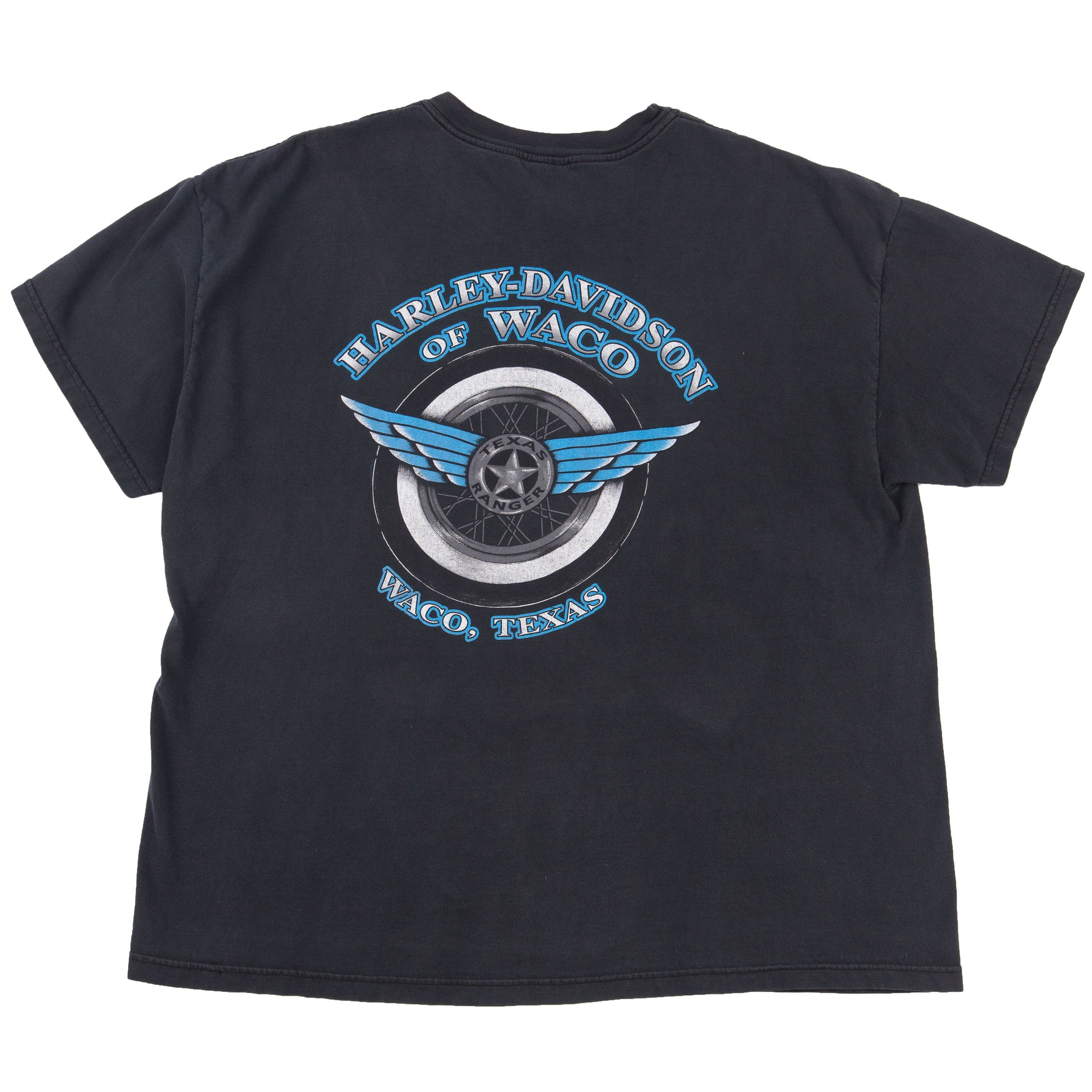 Vintage Black Harley Davidson Legendary Blue Flame Tee (2000's)