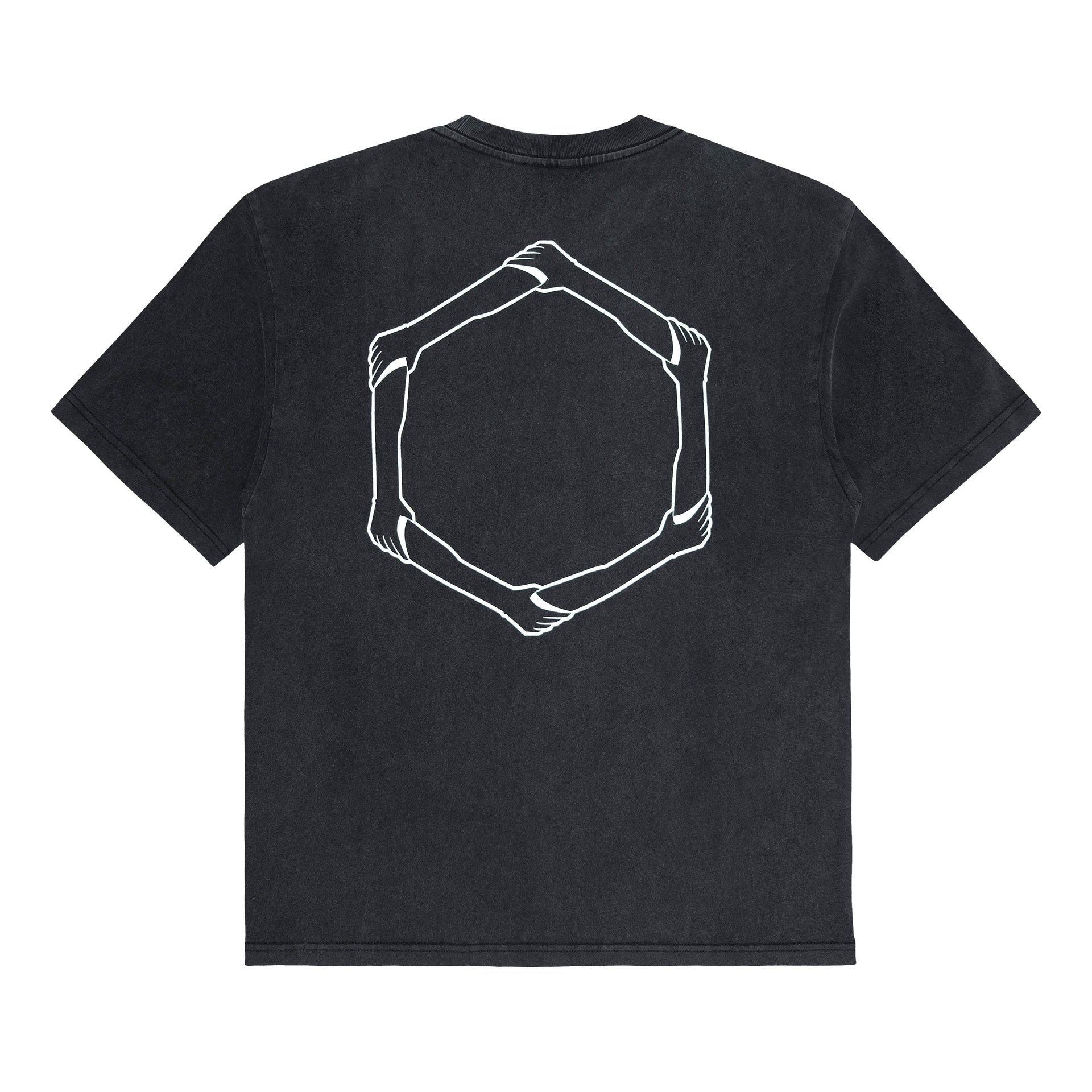OTA Washed Black Glitter Logo Tee