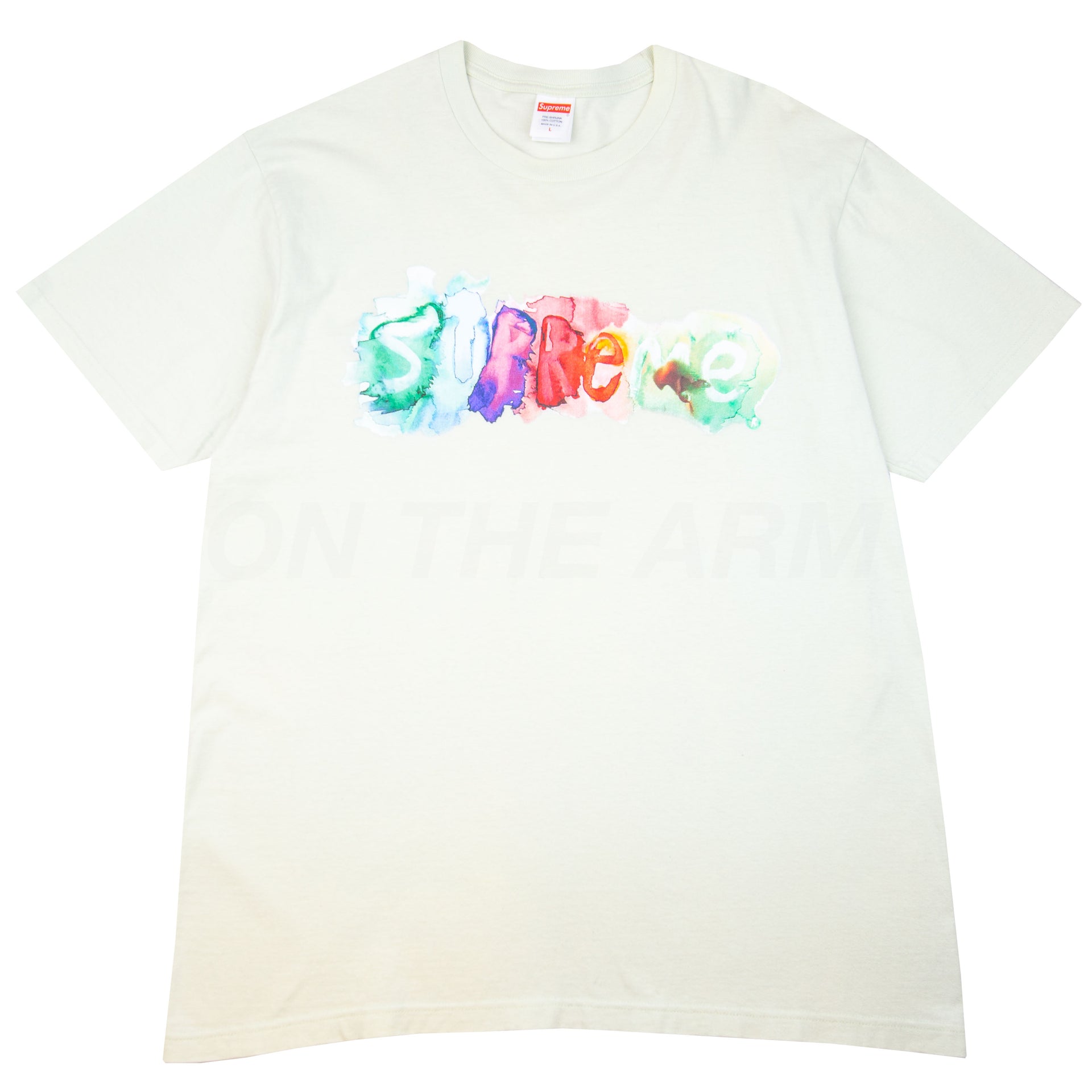 Supreme Pale Green Watercolor Tee PRE-OWNED