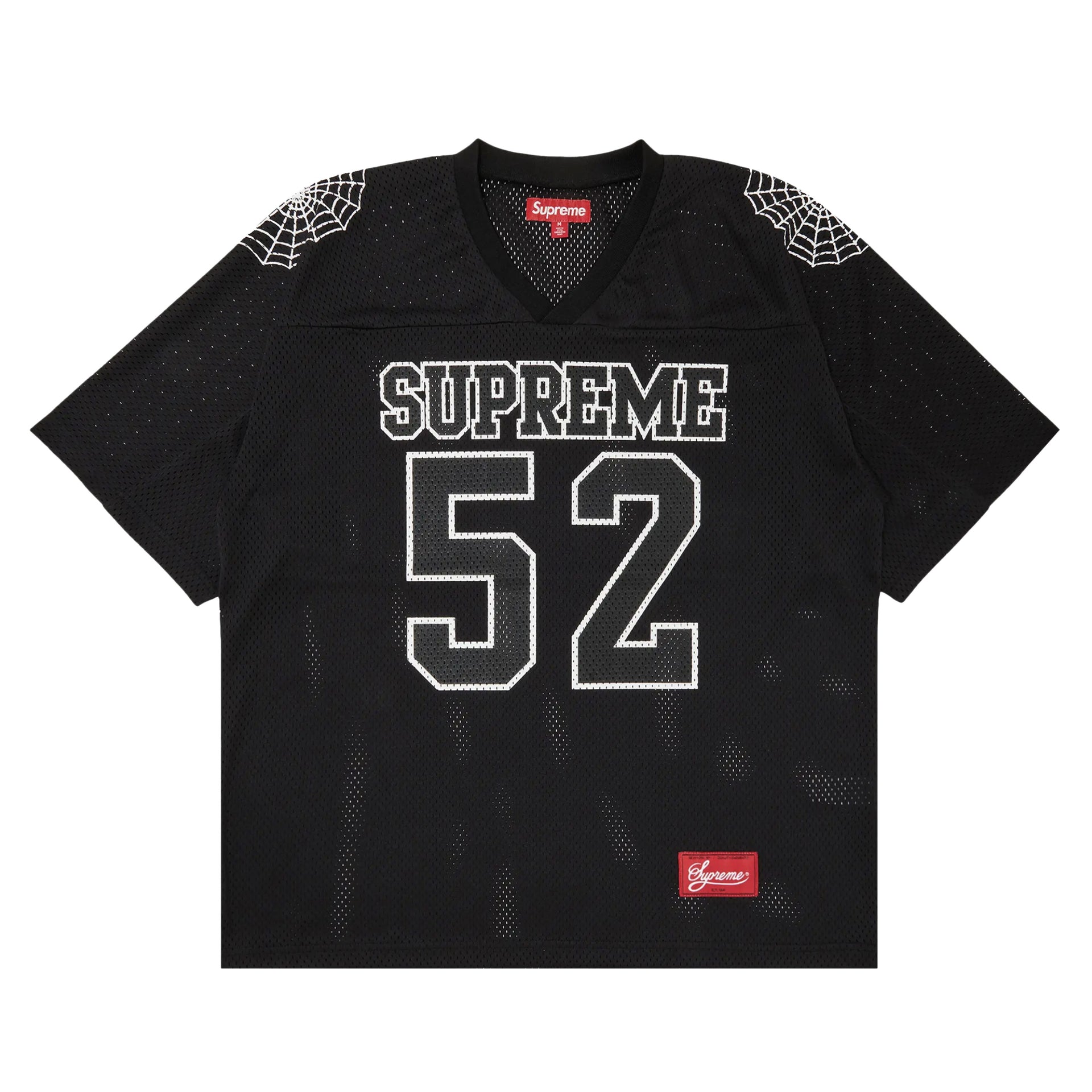 Supreme Black Web Football Jersey