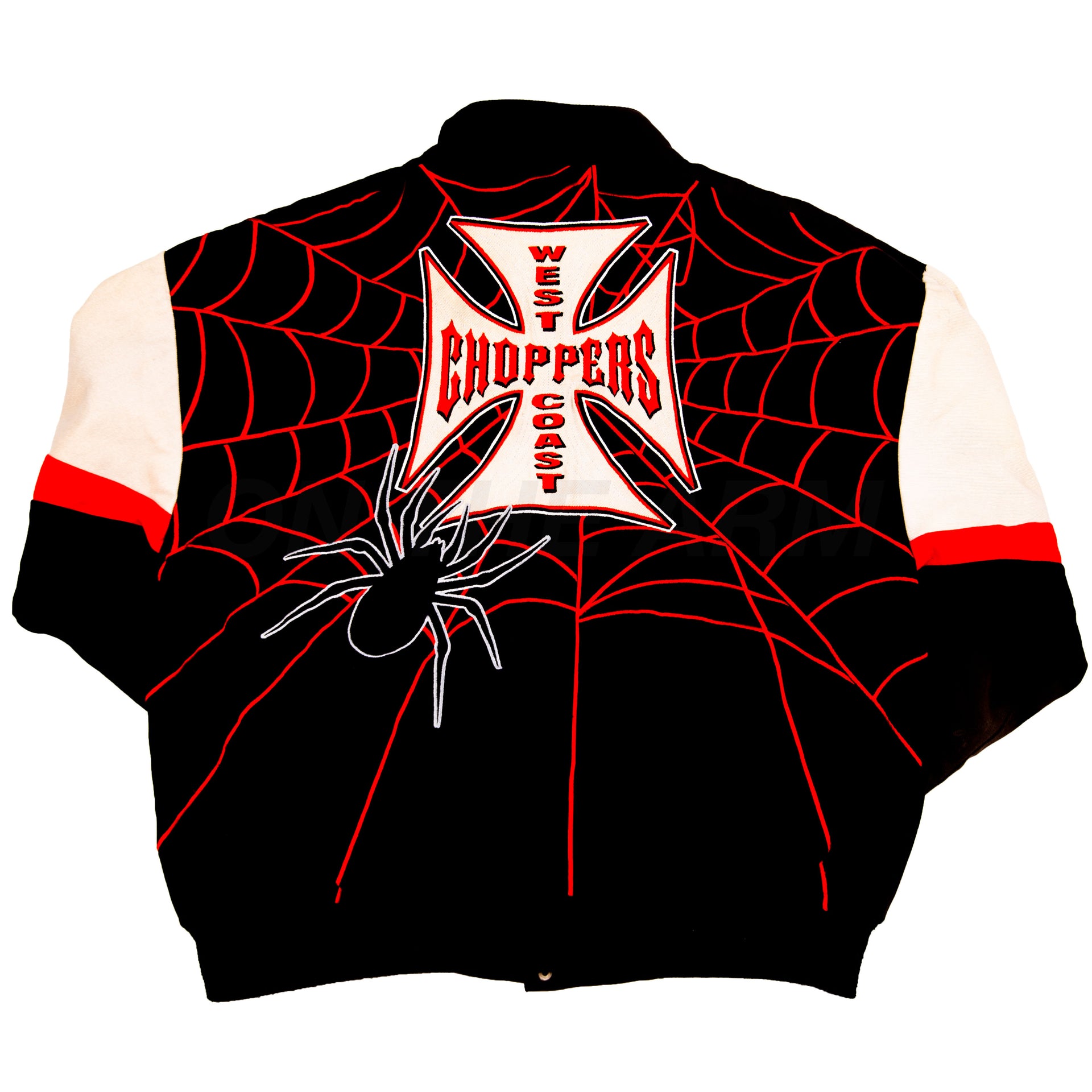 Vintage Black West Coast Choppers Spider Racing Jacket (2000's)