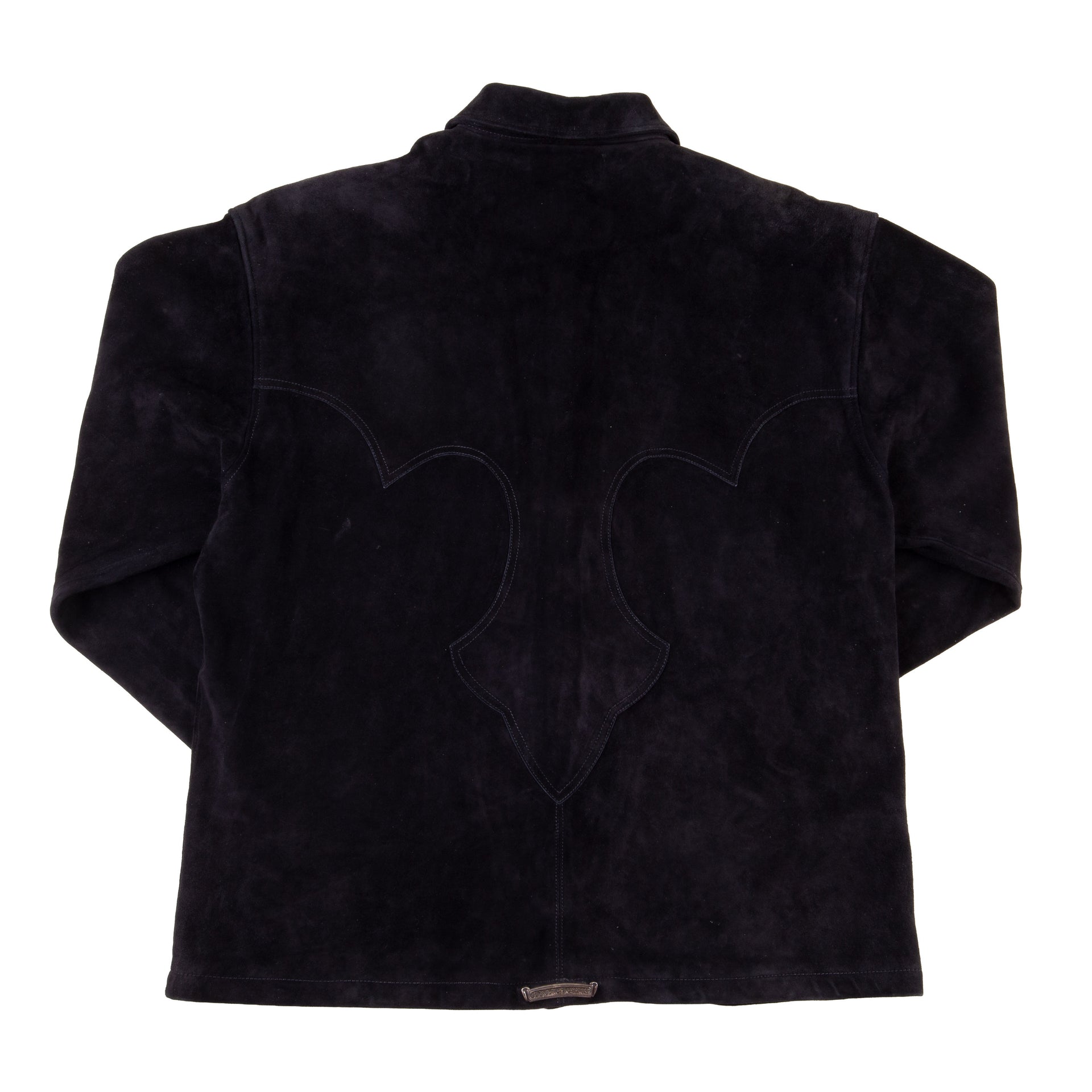 Chrome Hearts Black Suede Fleur Zip Up Jacket PRE-OWNED