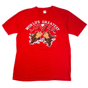 Vintage Red Taz World's Greatest Lover Tee (1987)