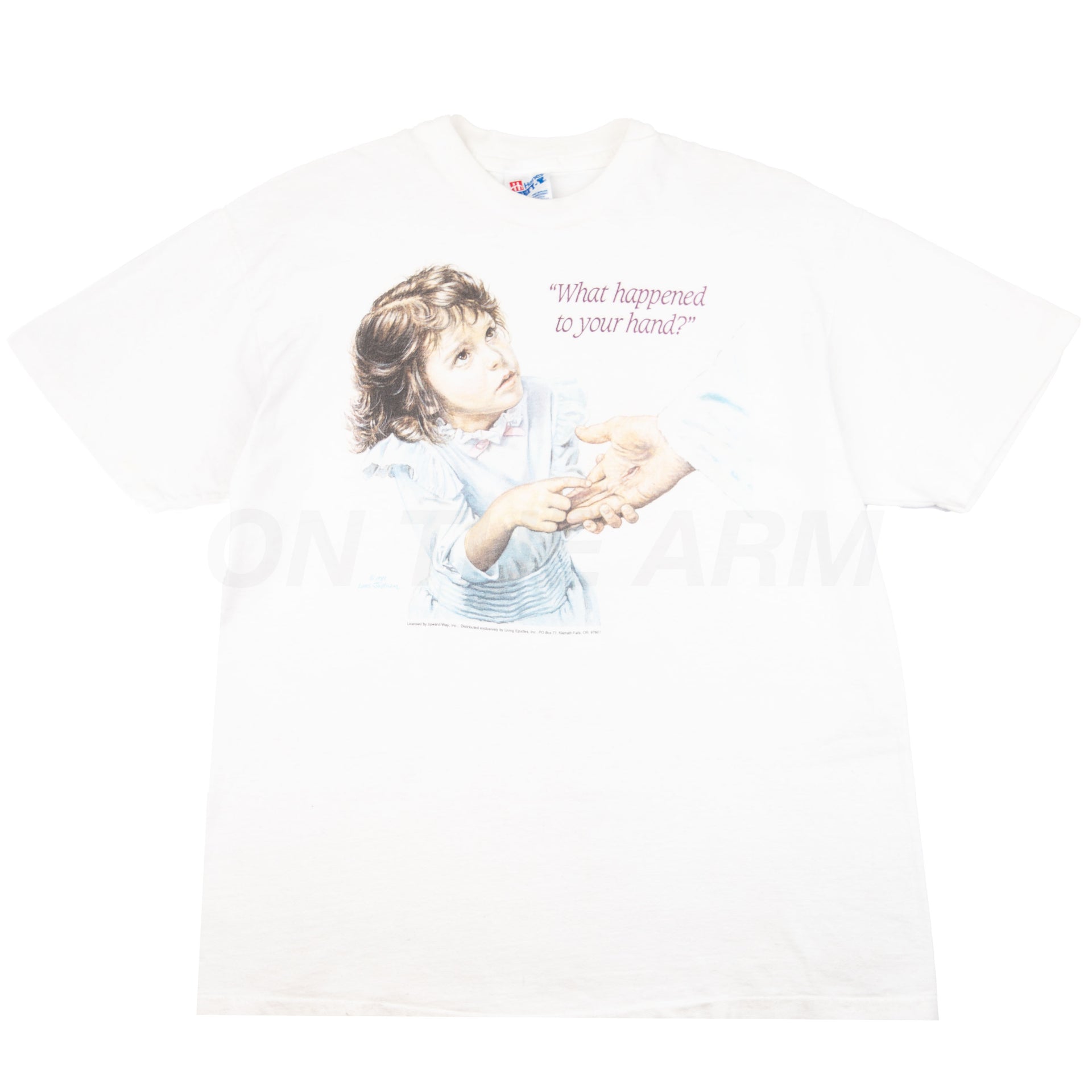 Vintage White What Happened To Your Hand Tee (1989)