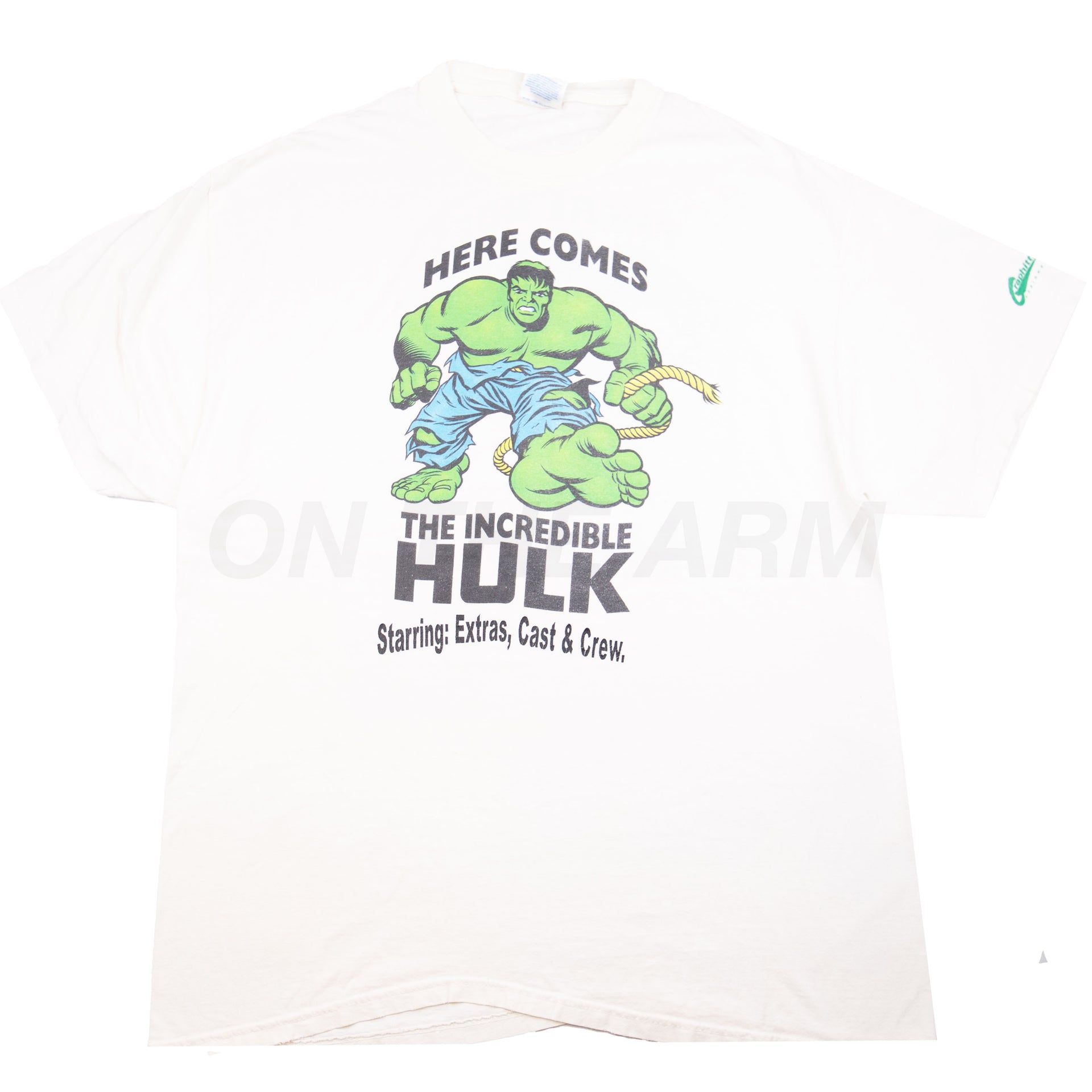 Vintage White Incredible Hulk Cast & Crew Tee (2001)