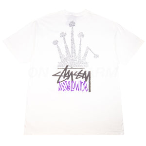 Stussy White Crown Worldwide Tee PRE-OWNED