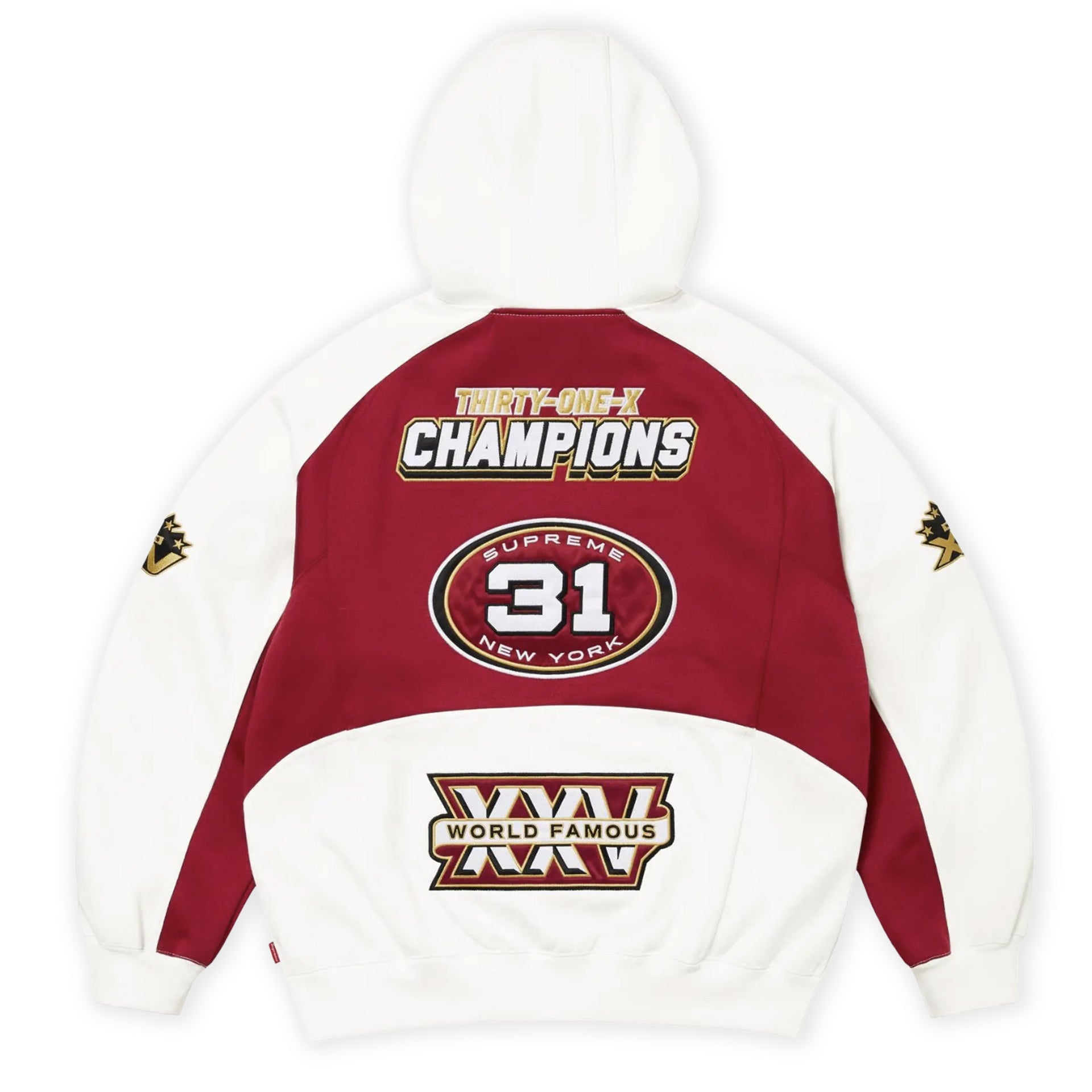 Supreme White Football Zip Up