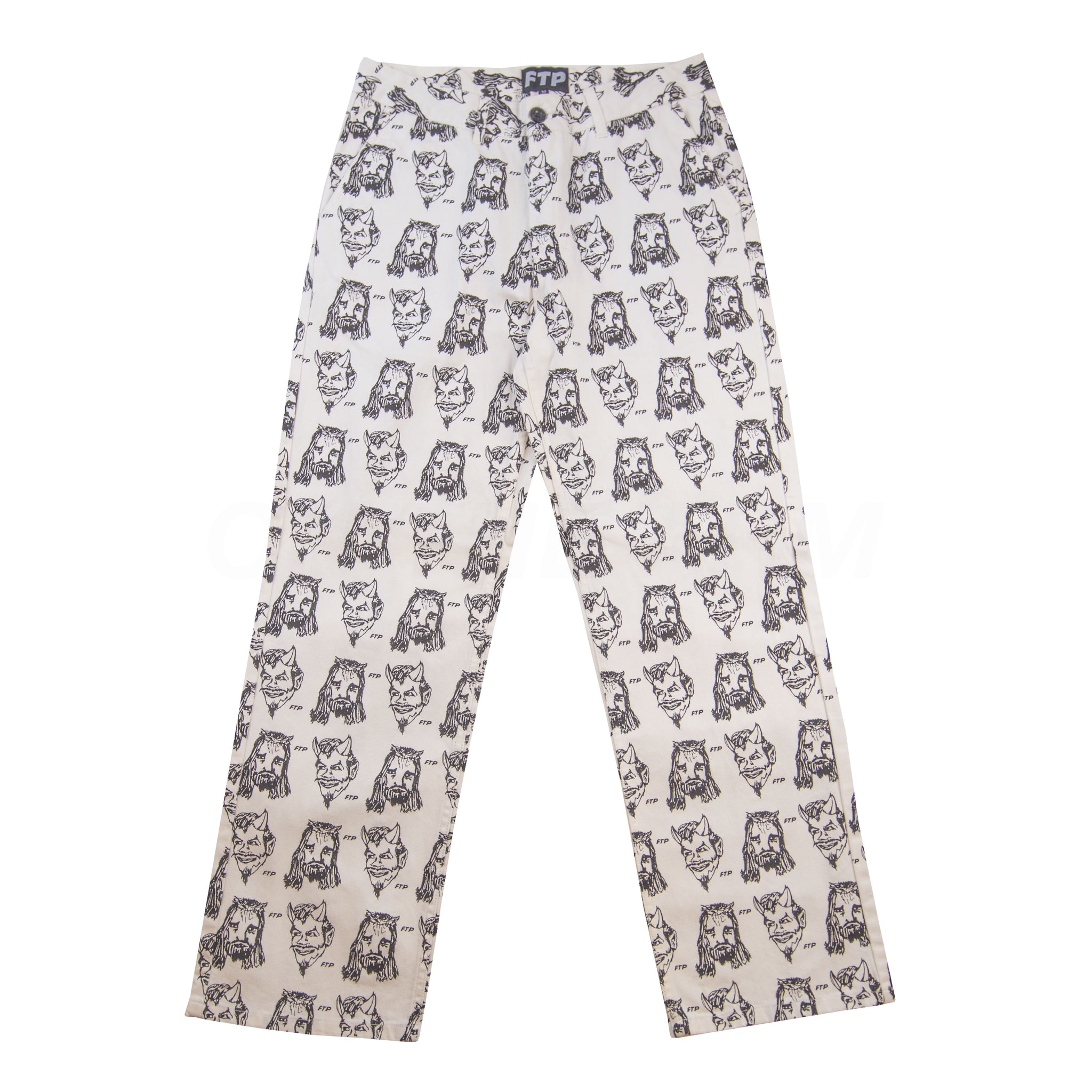 FTP White Jesus/Devil Pants PRE-OWNED
