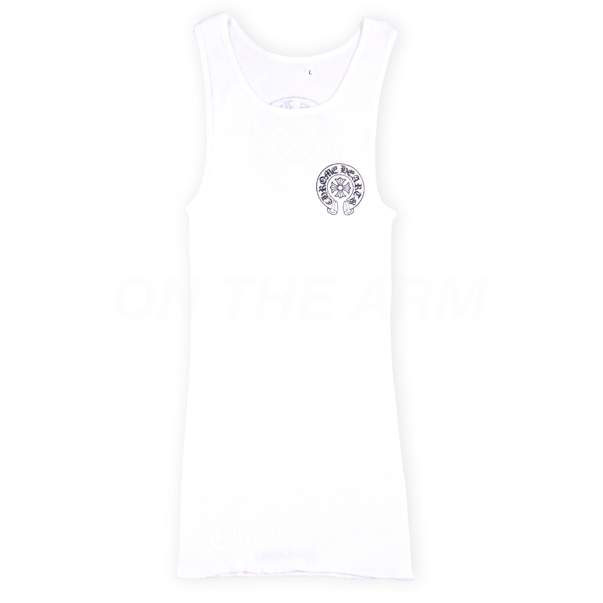 Chrome Hearts White Horseshoe Tank Top