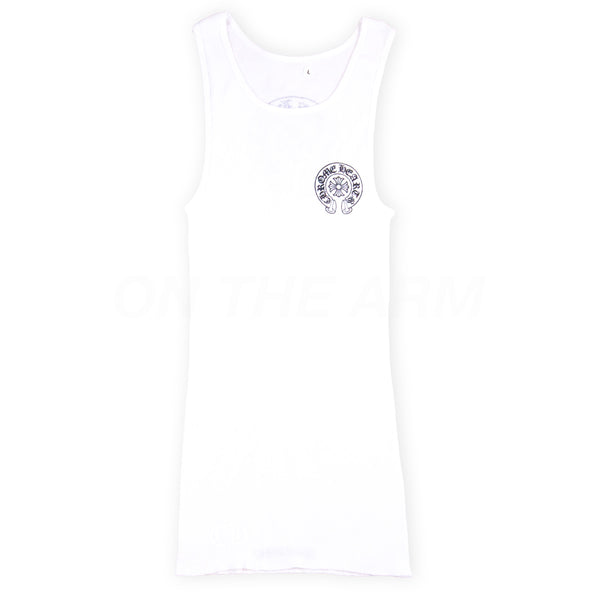 Chrome Hearts White Horseshoe Tank Top