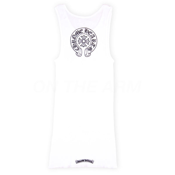 Chrome Hearts White Horseshoe Tank Top