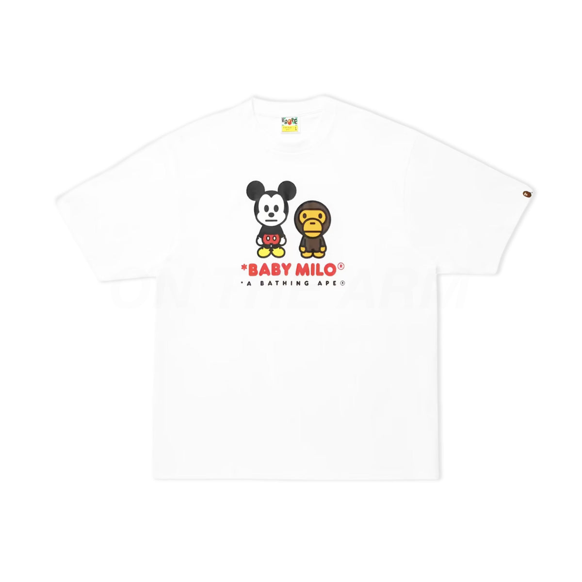 Bape White Mickey Mouse Baby Milo Relaxed Fit Tee