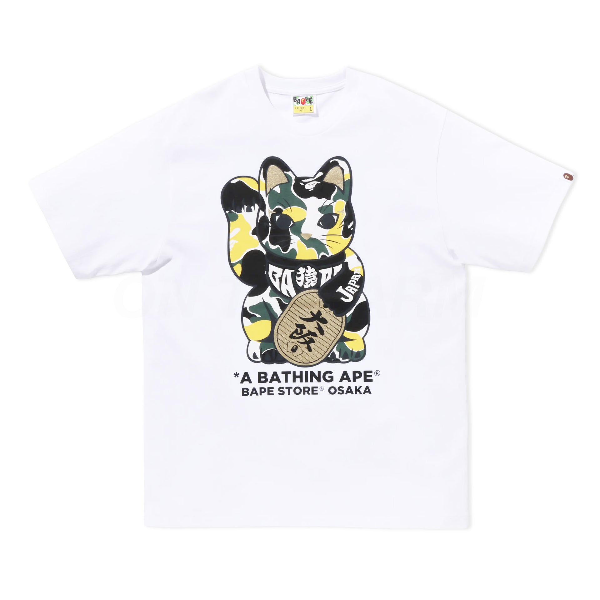 Bape White Lucky Cat Osaka Exclusive Tee