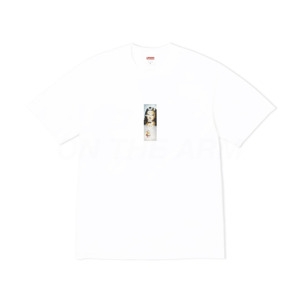 Supreme White Prayer Card Box Logo Tee