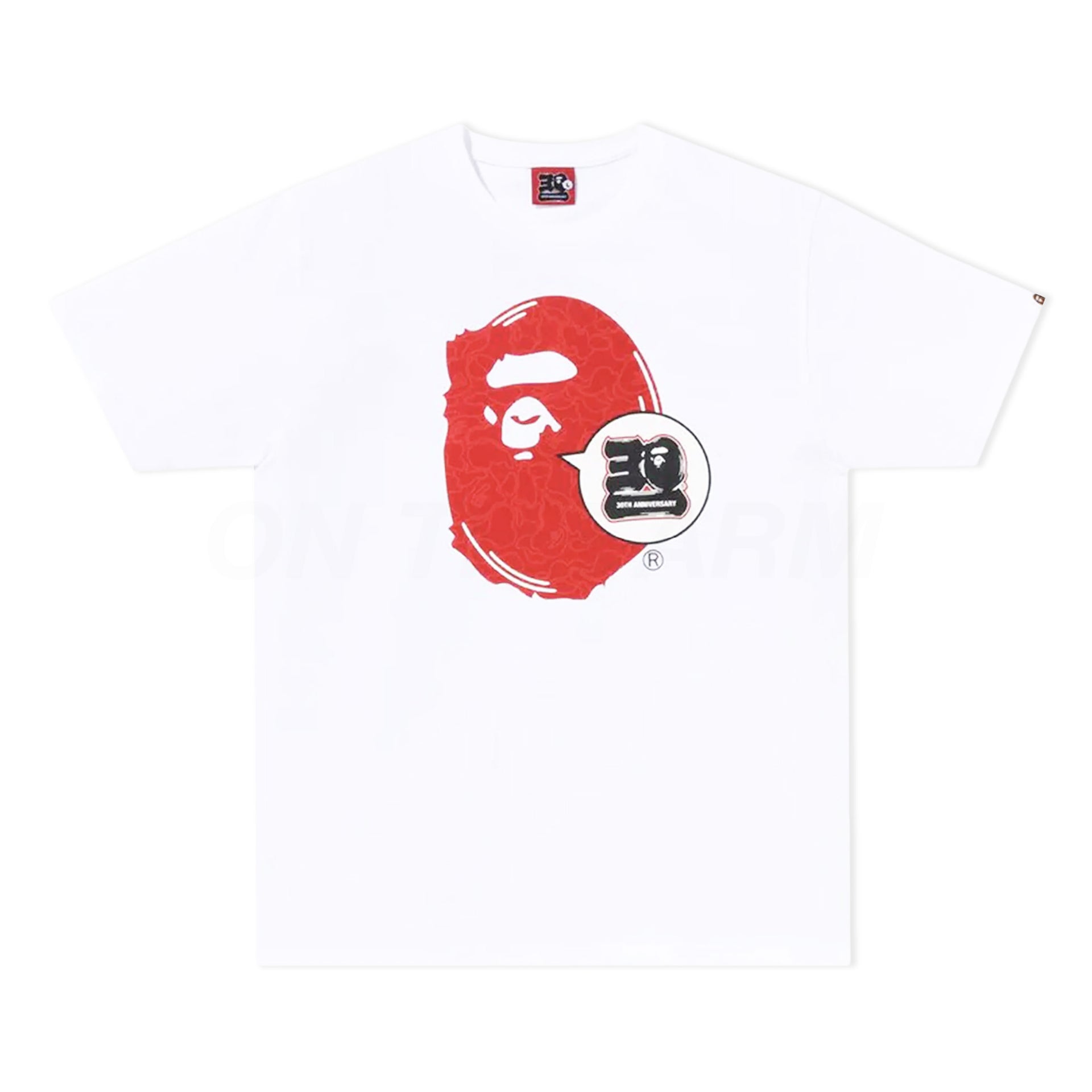 Bape White/Red 30th Anniversary Ape Tee