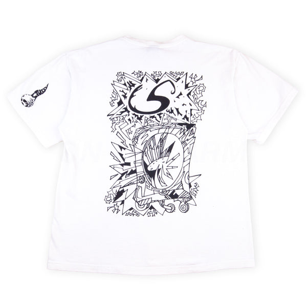 Stussy White Sketch Tee PRE-OWNED