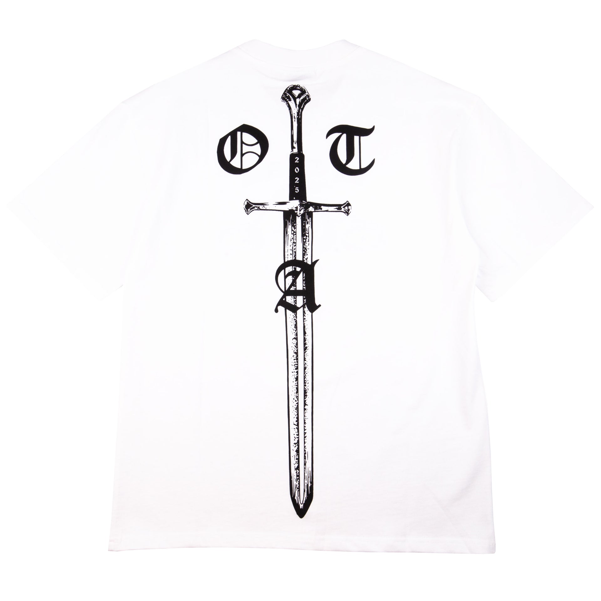 OTA White Studded Biker Tee
