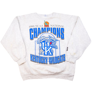 Vintage Grey Starter Kentucky Wildcats Champs Crew (1996)