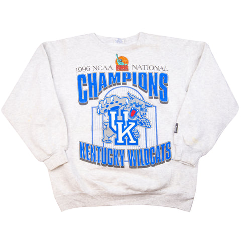 Vintage Grey Starter Kentucky Wildcats Champs Crew (1996)