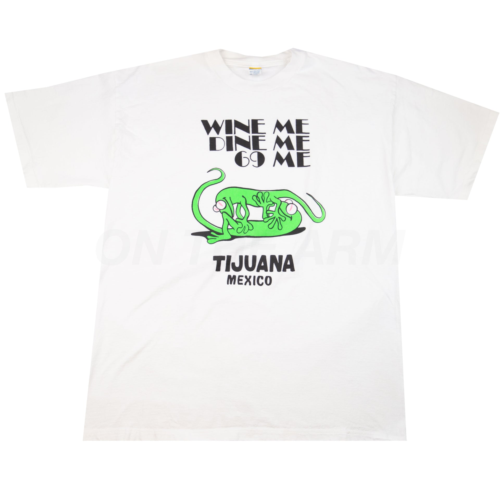 Vintage White Wine Dine 69 Me Tee (2000's)