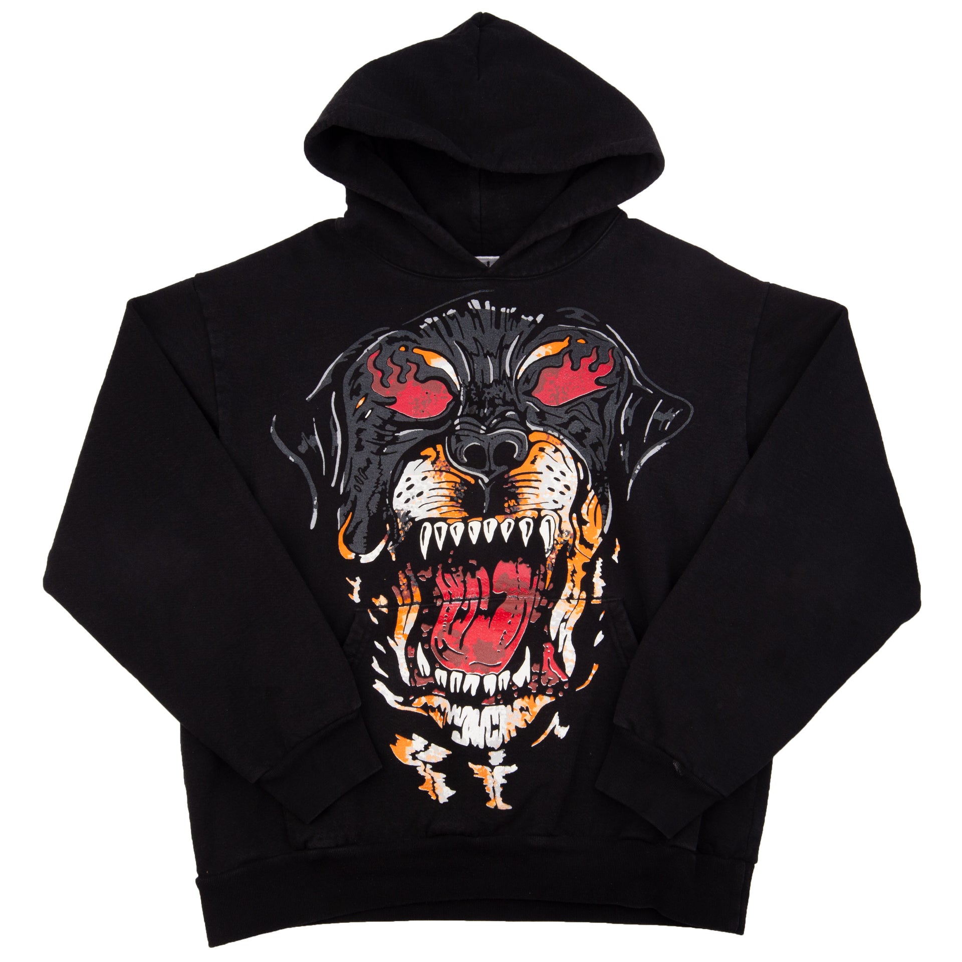 Warren Lotas Black Dog Face Hoodie PRE-OWNED