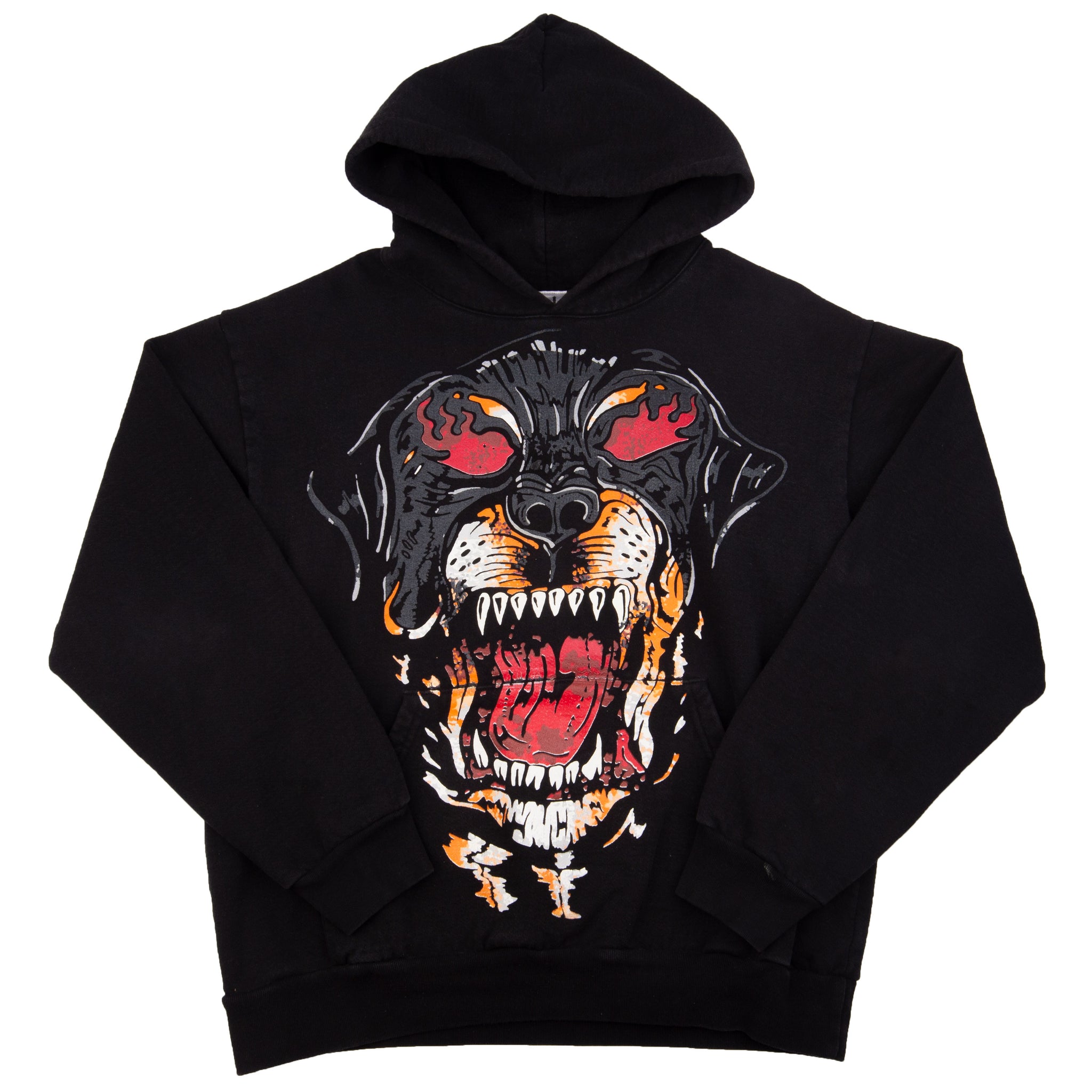 Warren Lotas Black Dog Face Hoodie PRE-OWNED