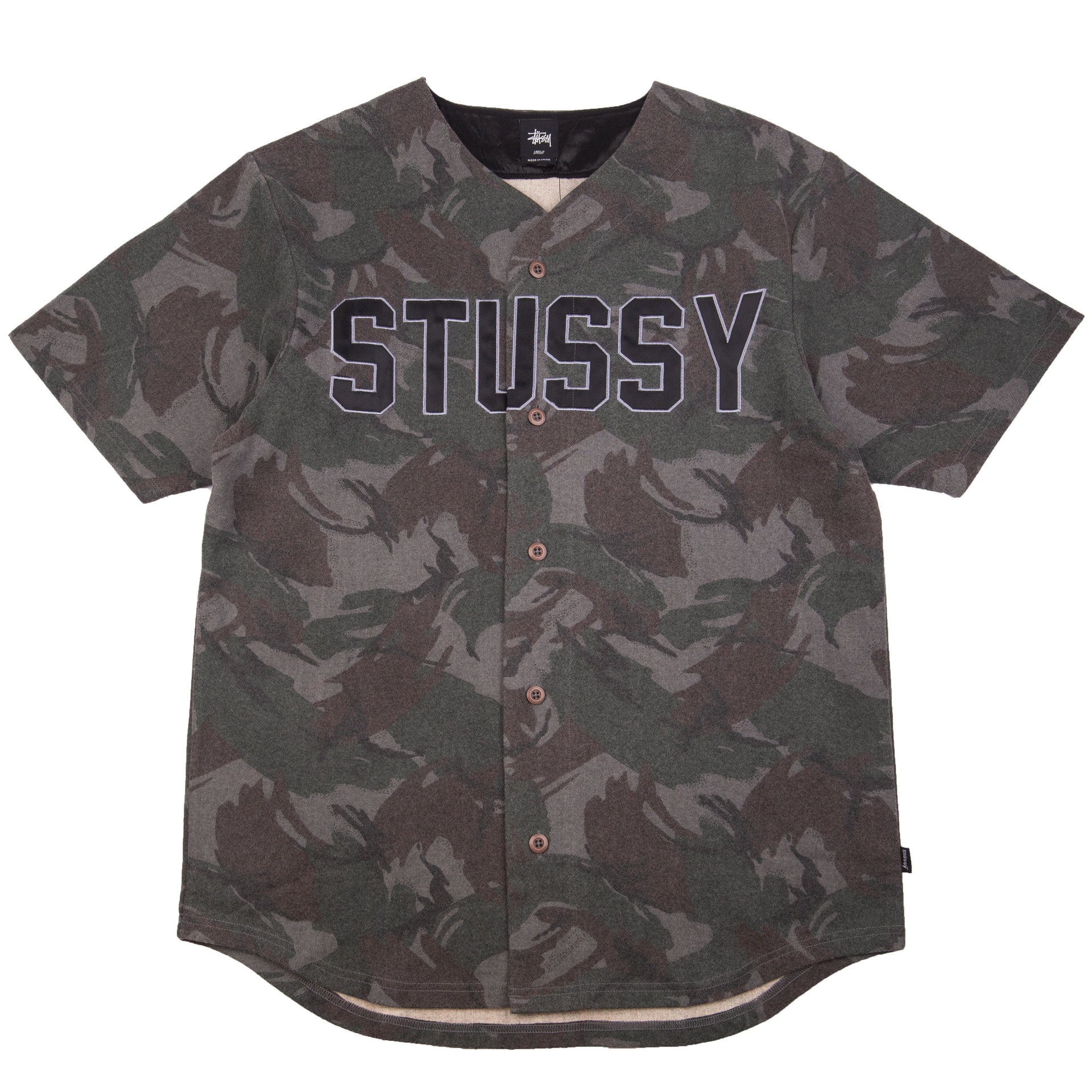 Stussy Camo Wool Baseball Jersey