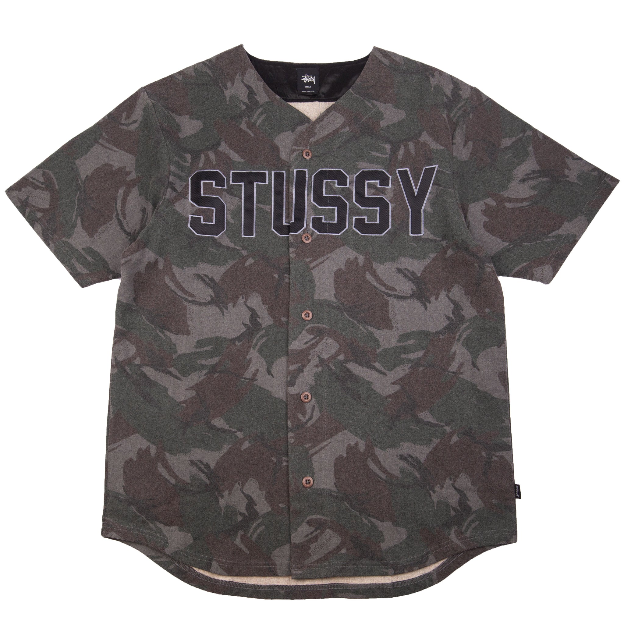 Stussy Camo Wool Baseball Jersey