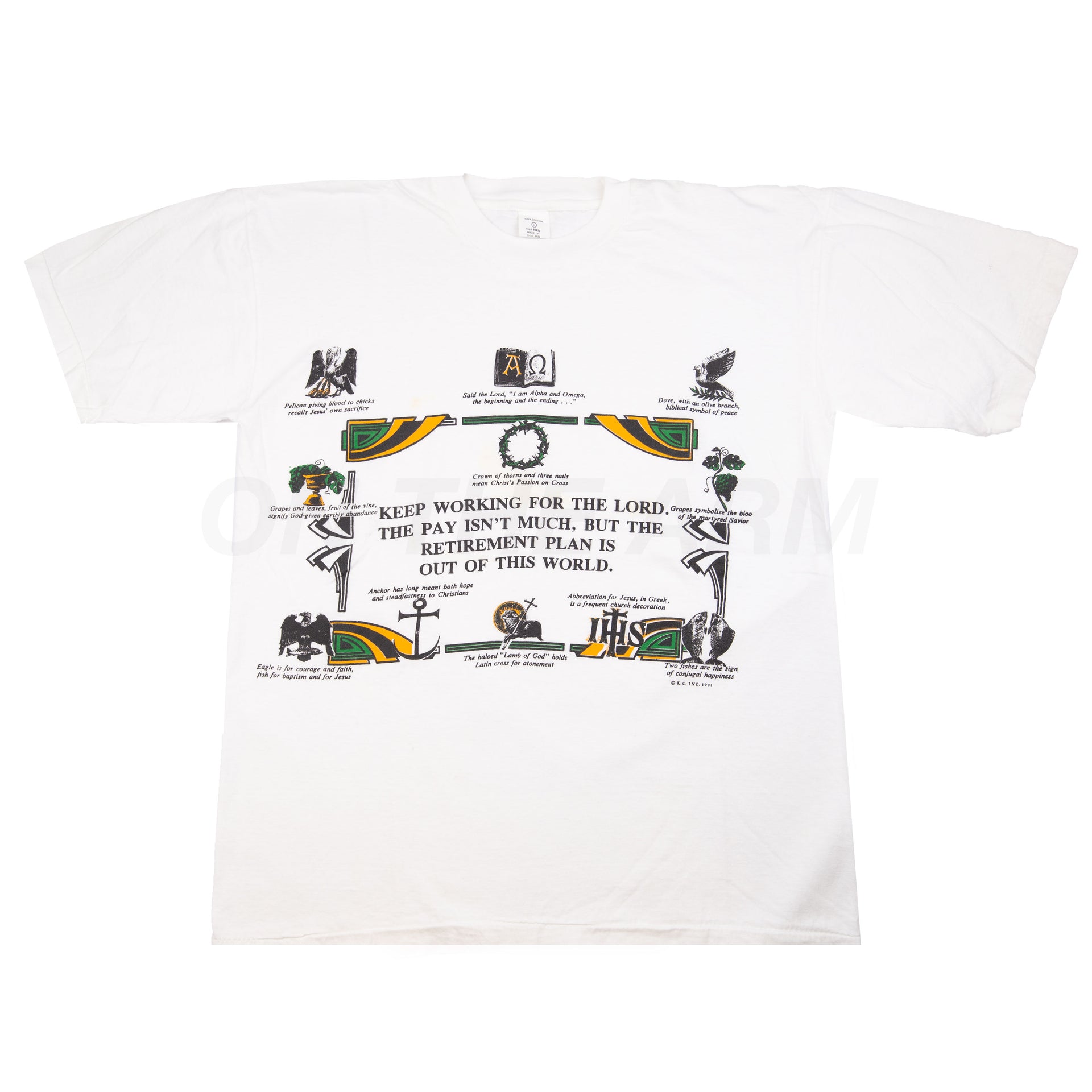Vintage White Keep Working For The Lord Tee (2000's)
