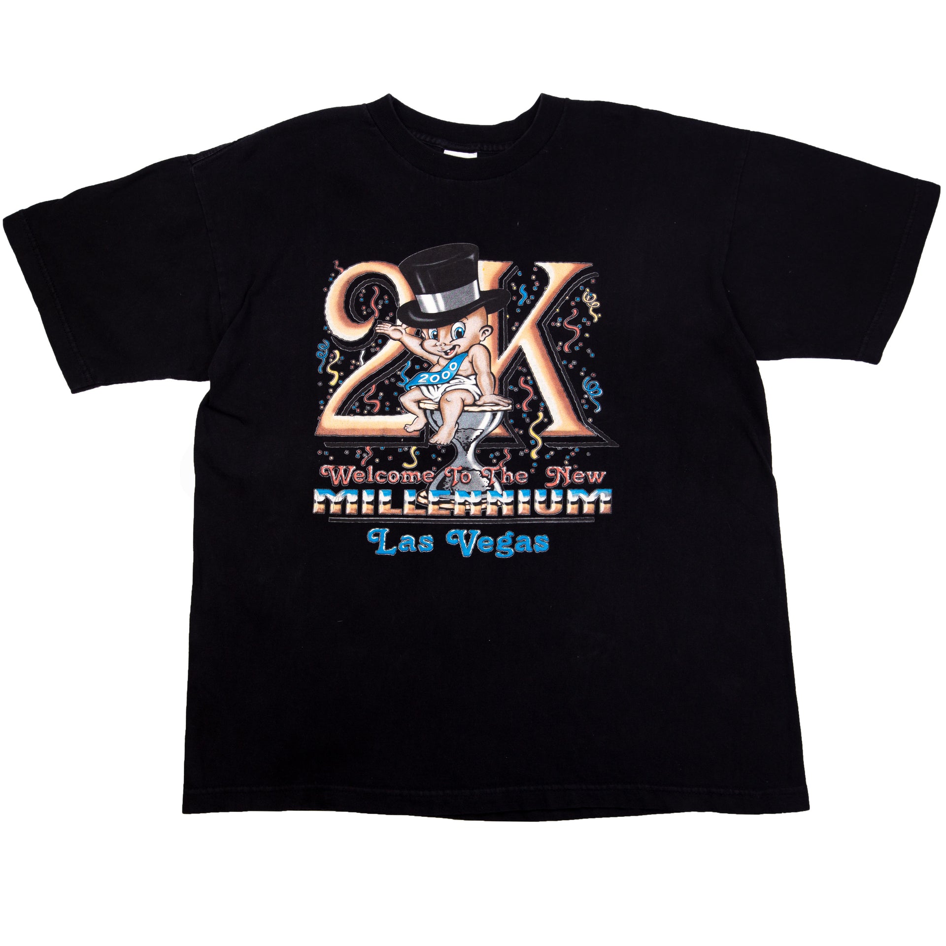Vintage Black Las Vegas Y2K Tee (2000)