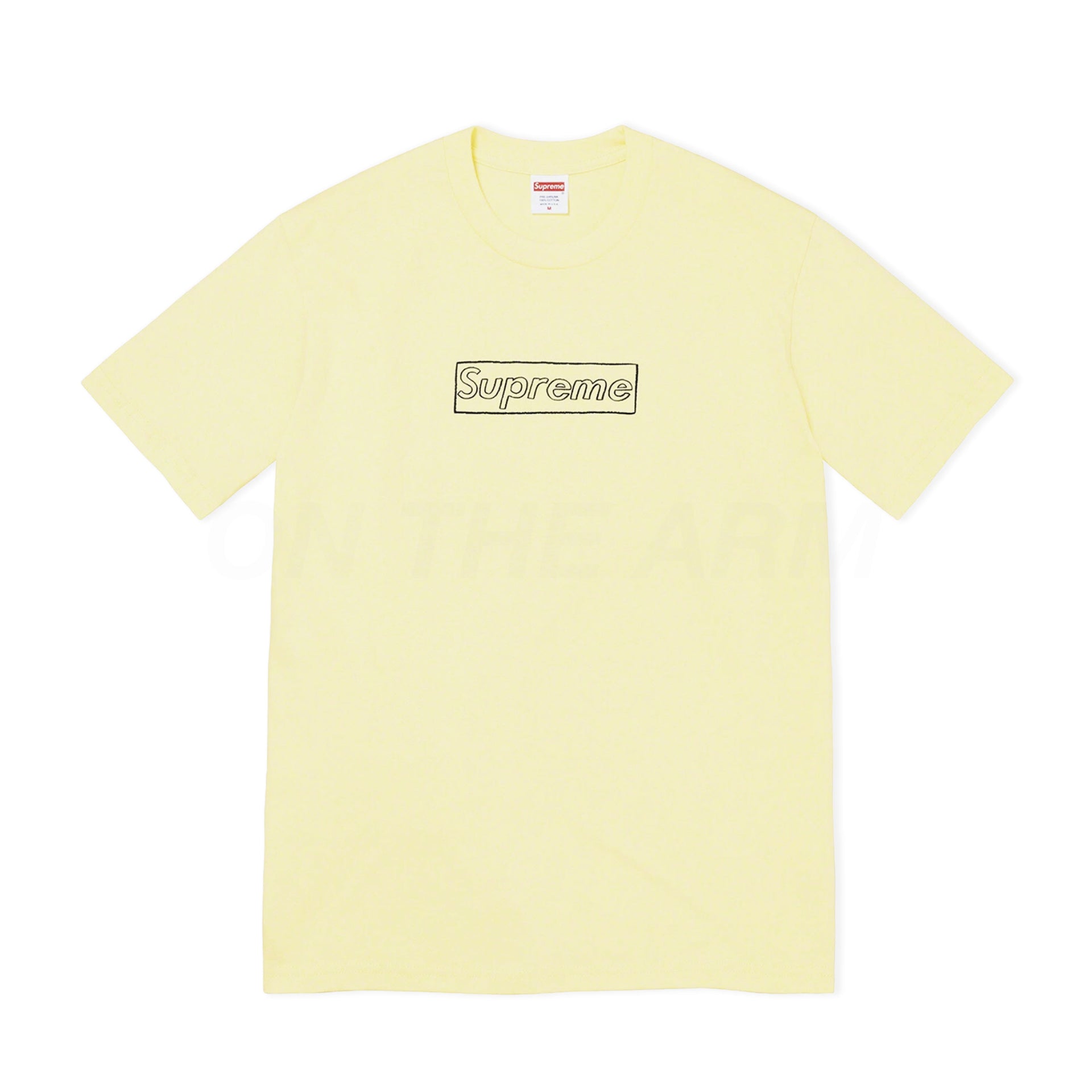 Supreme Yellow Kaws Chalk Logo Tee