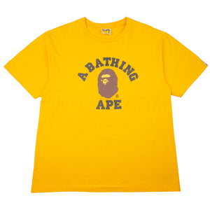 Bape Yellow College Tee PRE-OWNED