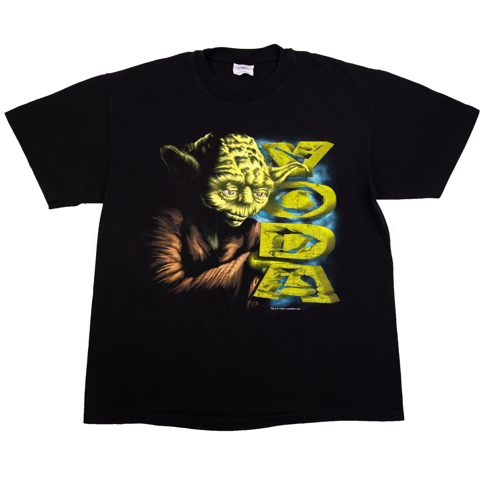 Vintage Black Star Wars Yoda Tee (1996)