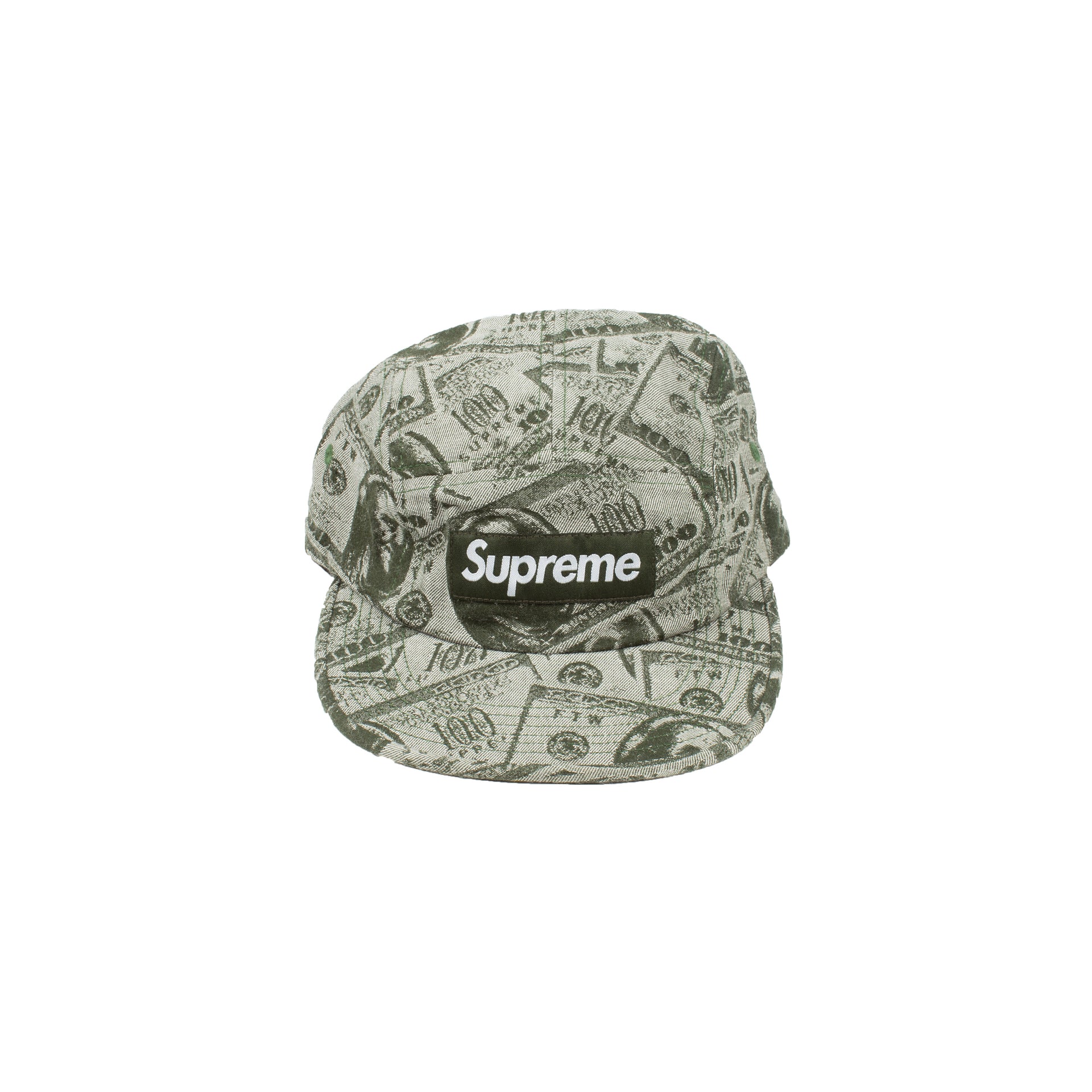 Supreme Green 100 Dollar Camp Cap