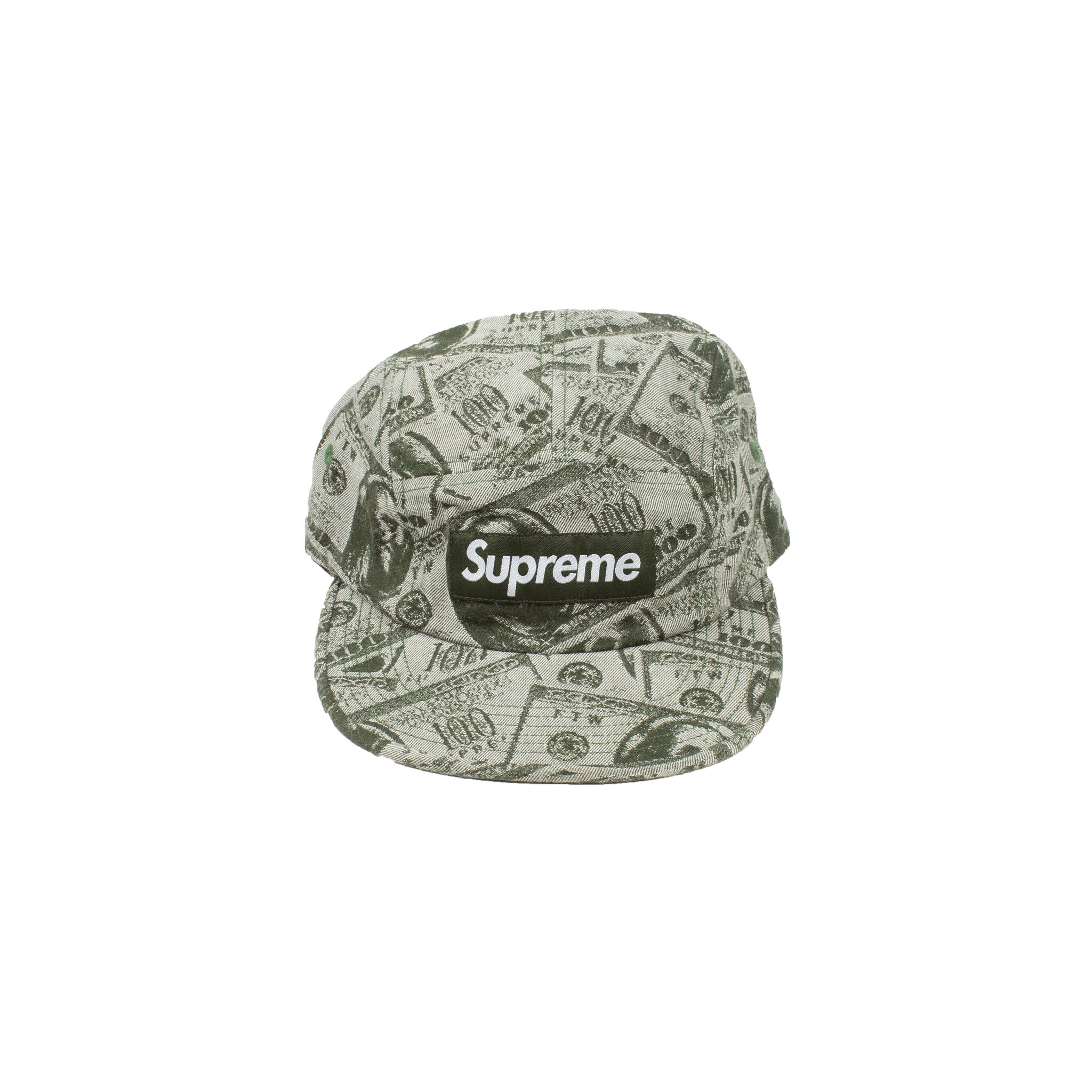 Supreme Green 100 Dollar Camp Cap