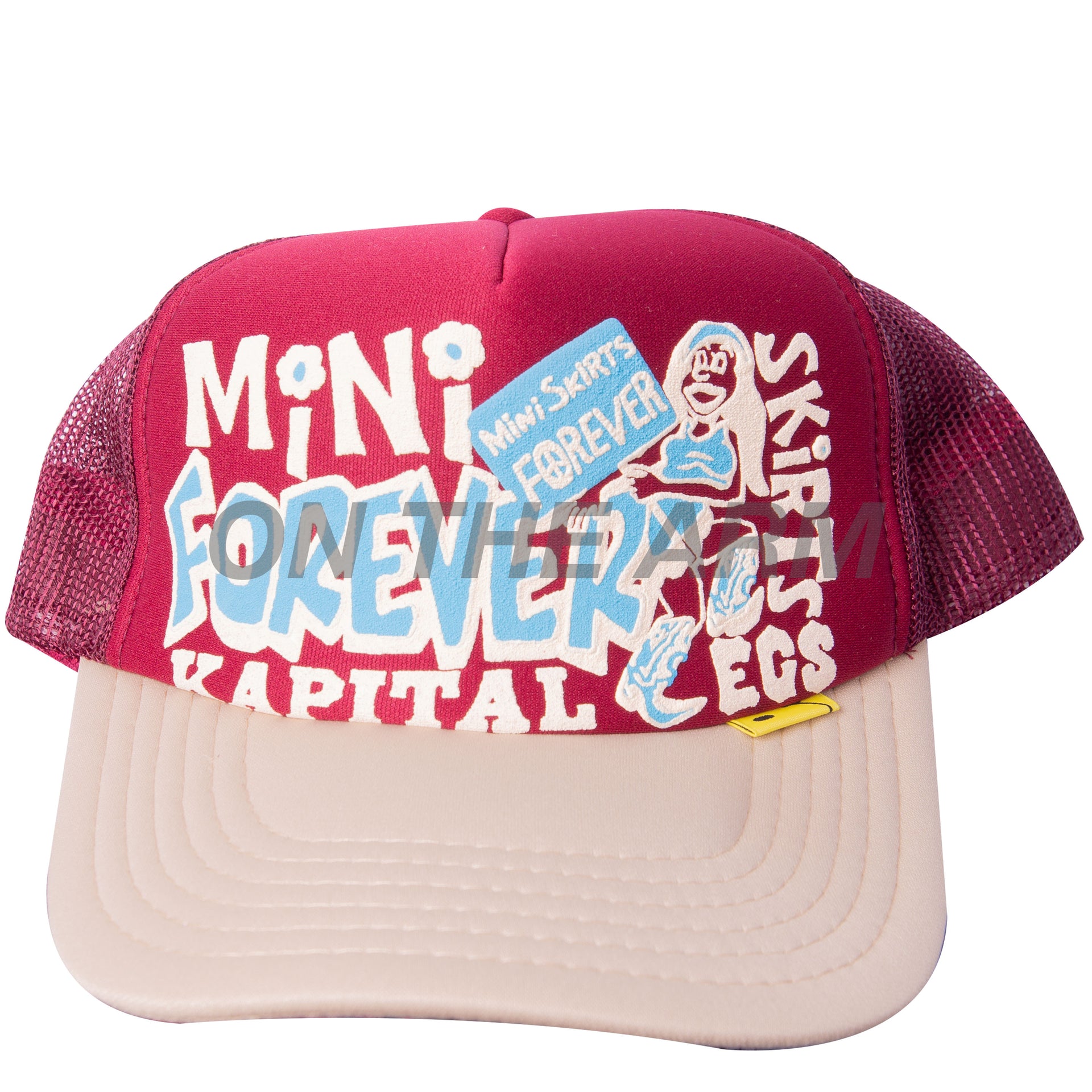Kapital Engine/Beige Mini Skirt Trucker Hat