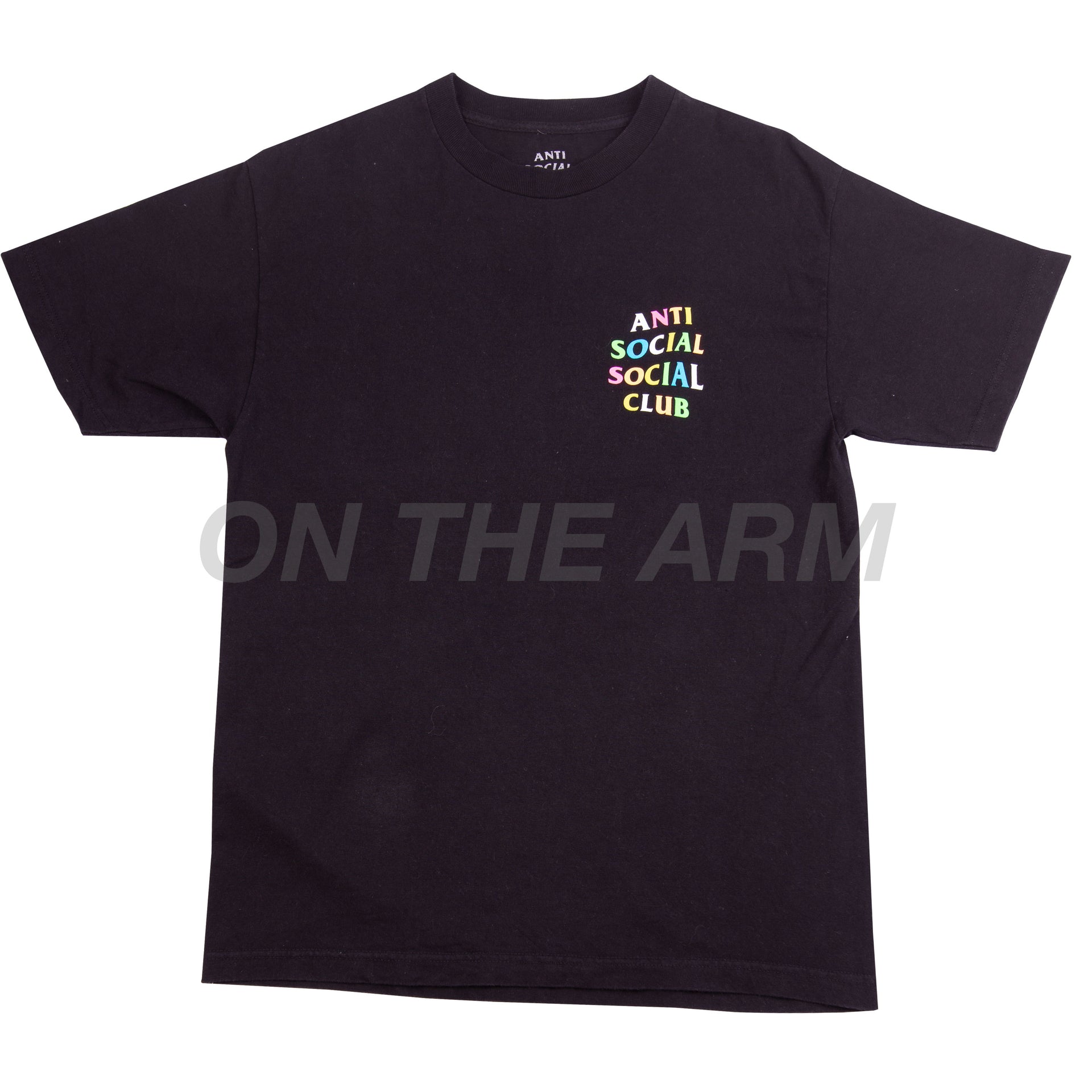 Anti Social Social Club Black Rainbow Tee USED