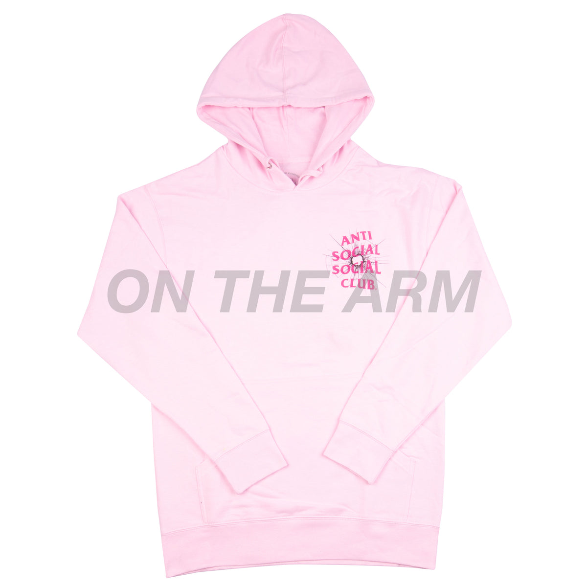 Anti social social club kkoch pink hoodie hotsell