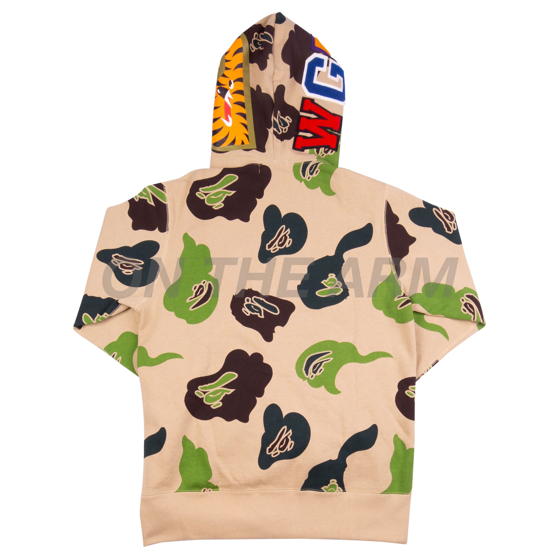 Bape Beige Def Camo Shark Full Zip